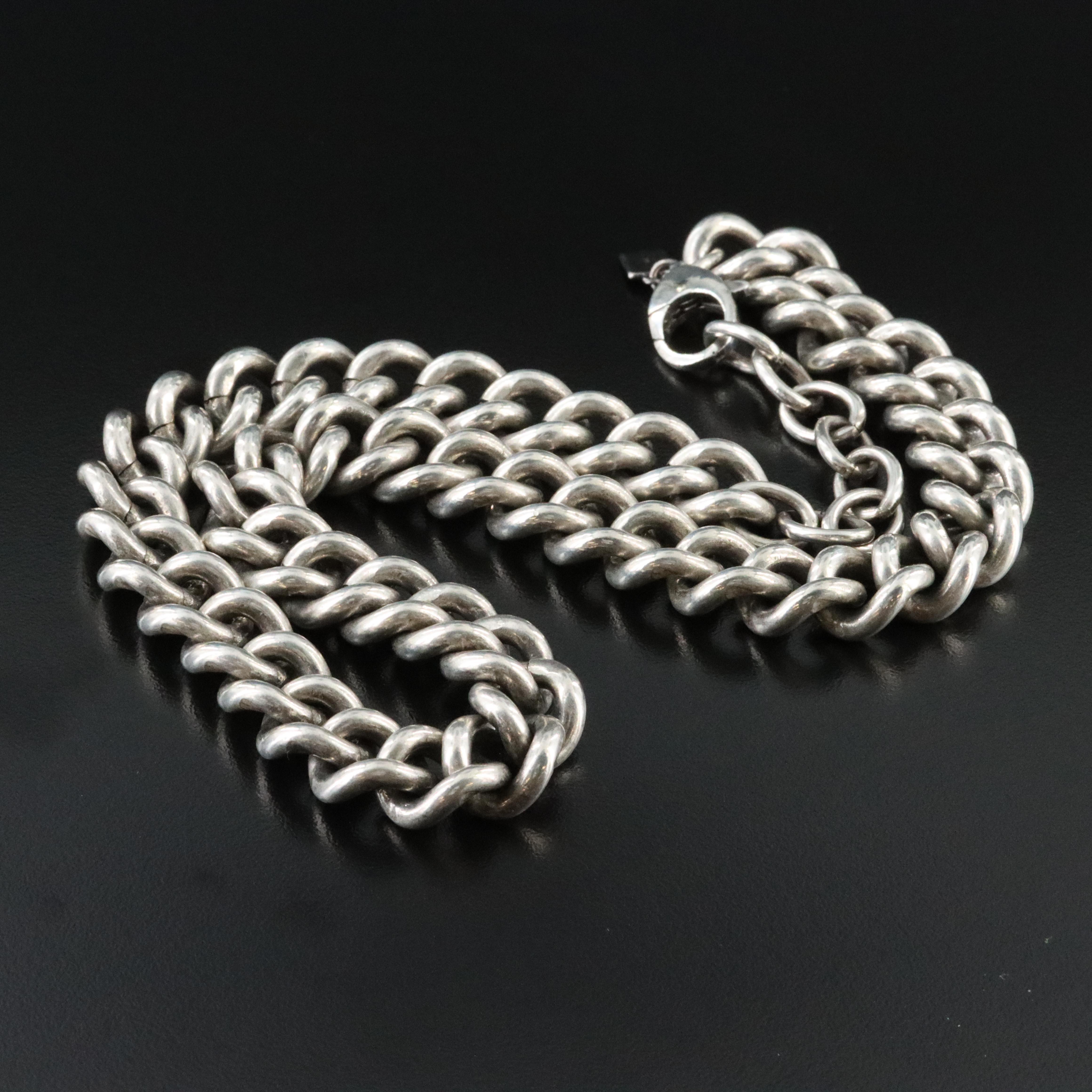 Sheryl Lowe Sterling Curb Chain Necklace