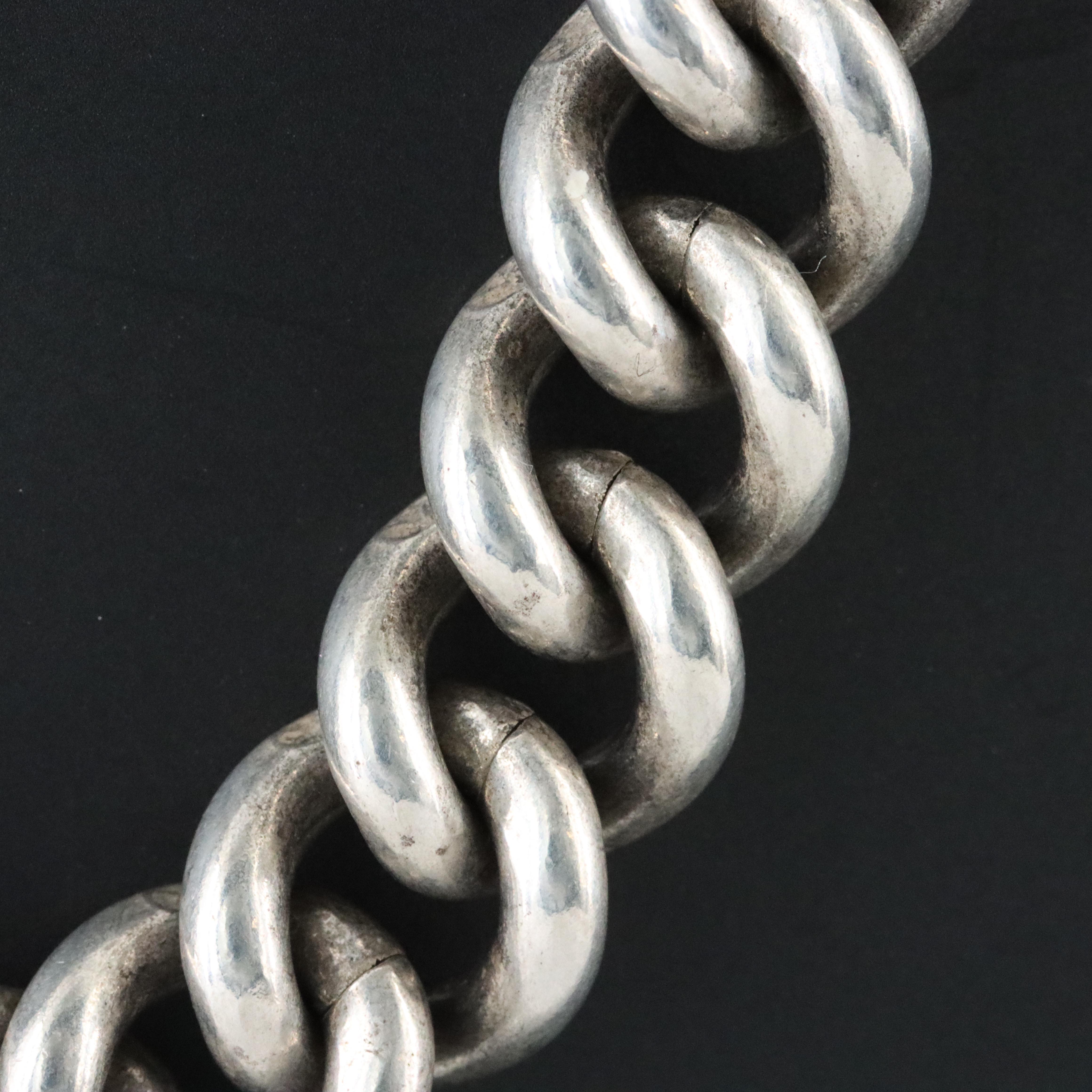 Sheryl Lowe Sterling Curb Chain Necklace