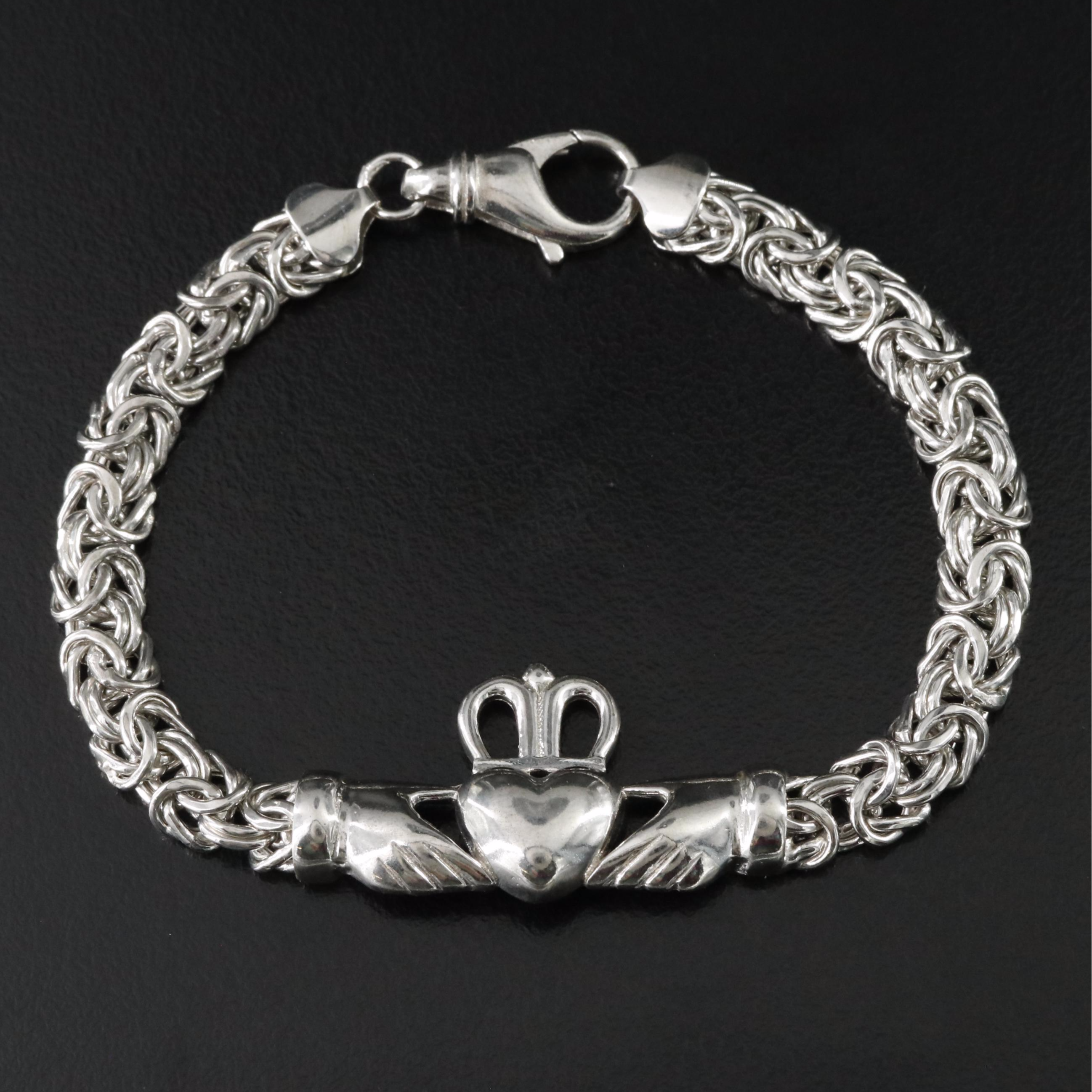 Sterling Claddagh Bracelet