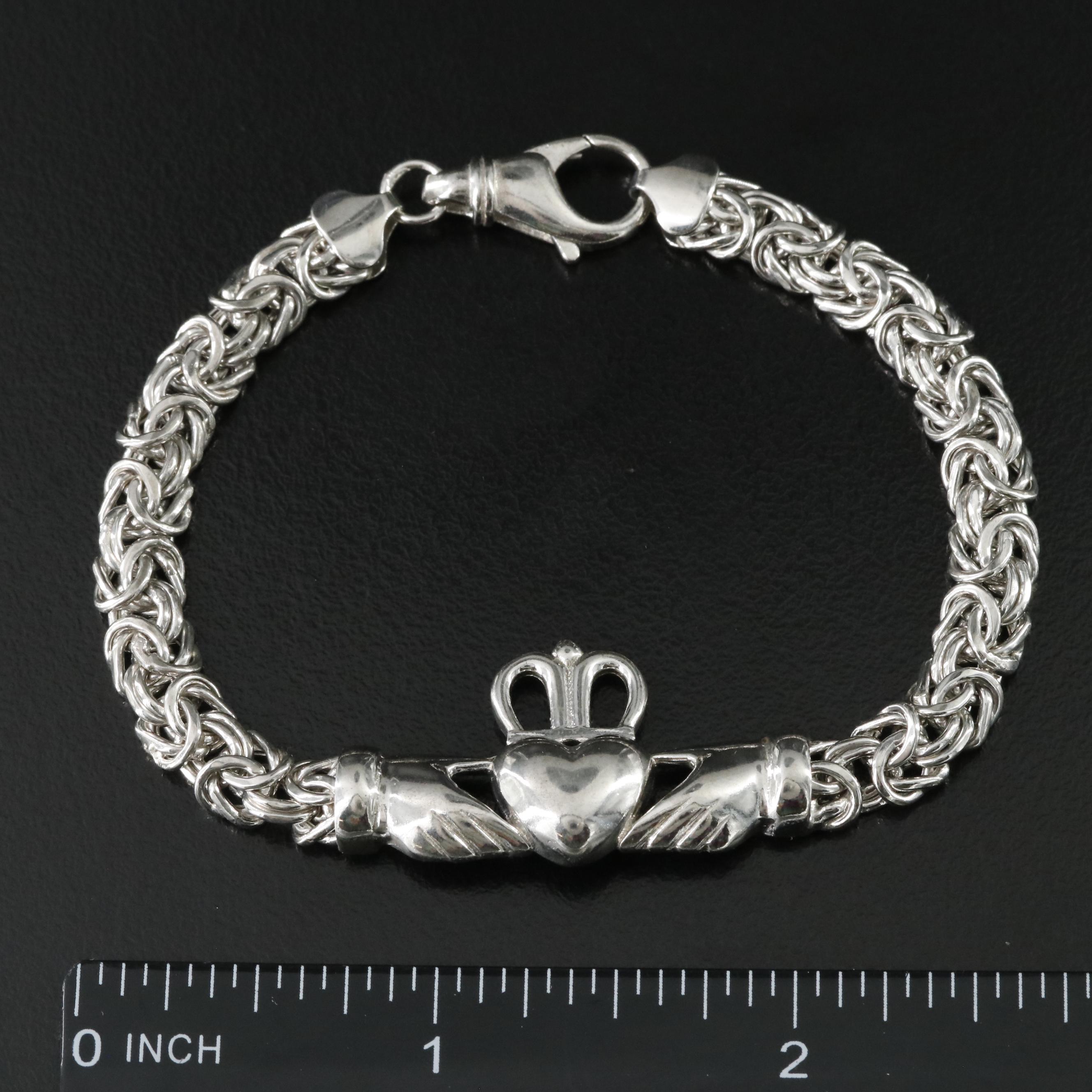 Sterling Claddagh Bracelet