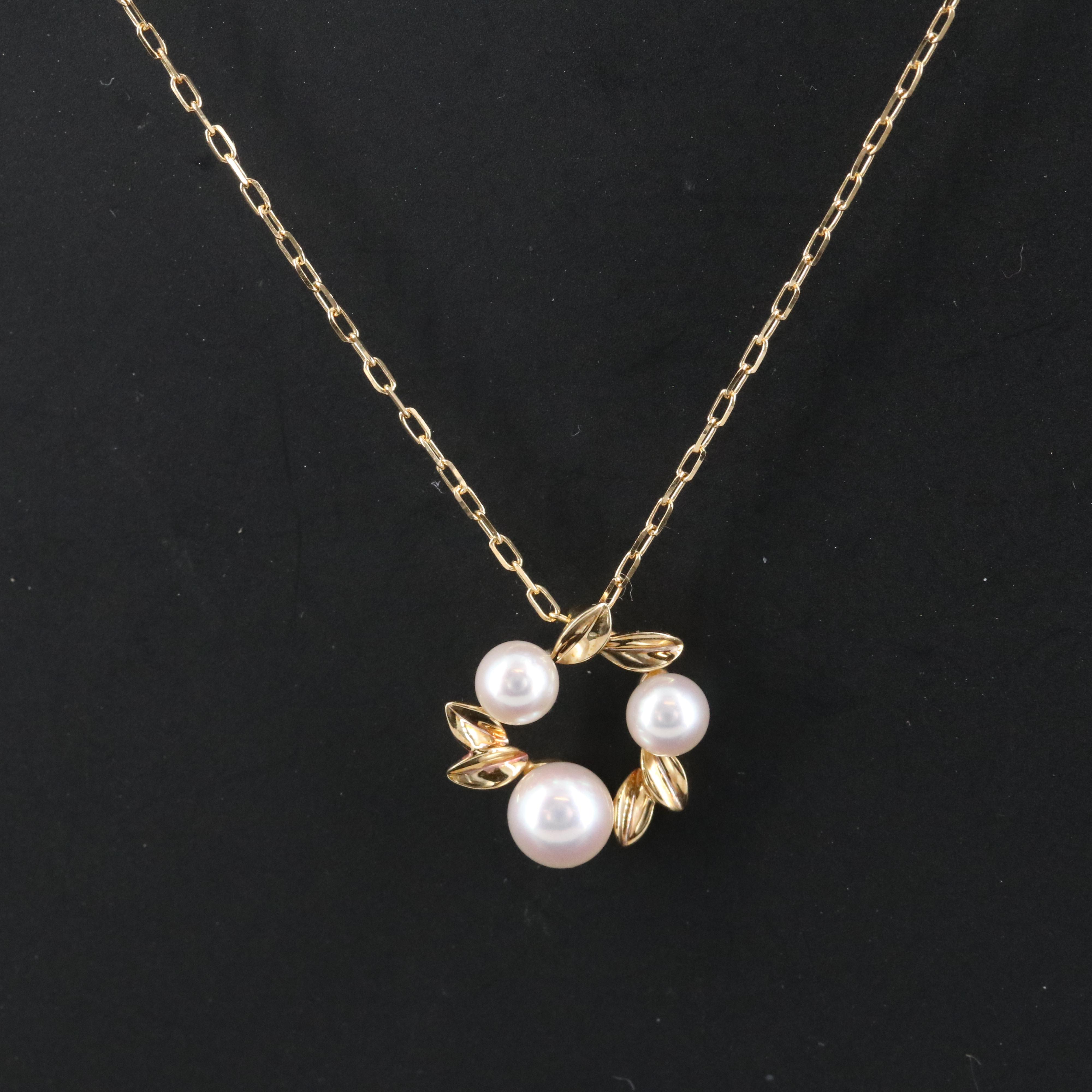 Mikimoto 18K Pearl Wreath Necklace