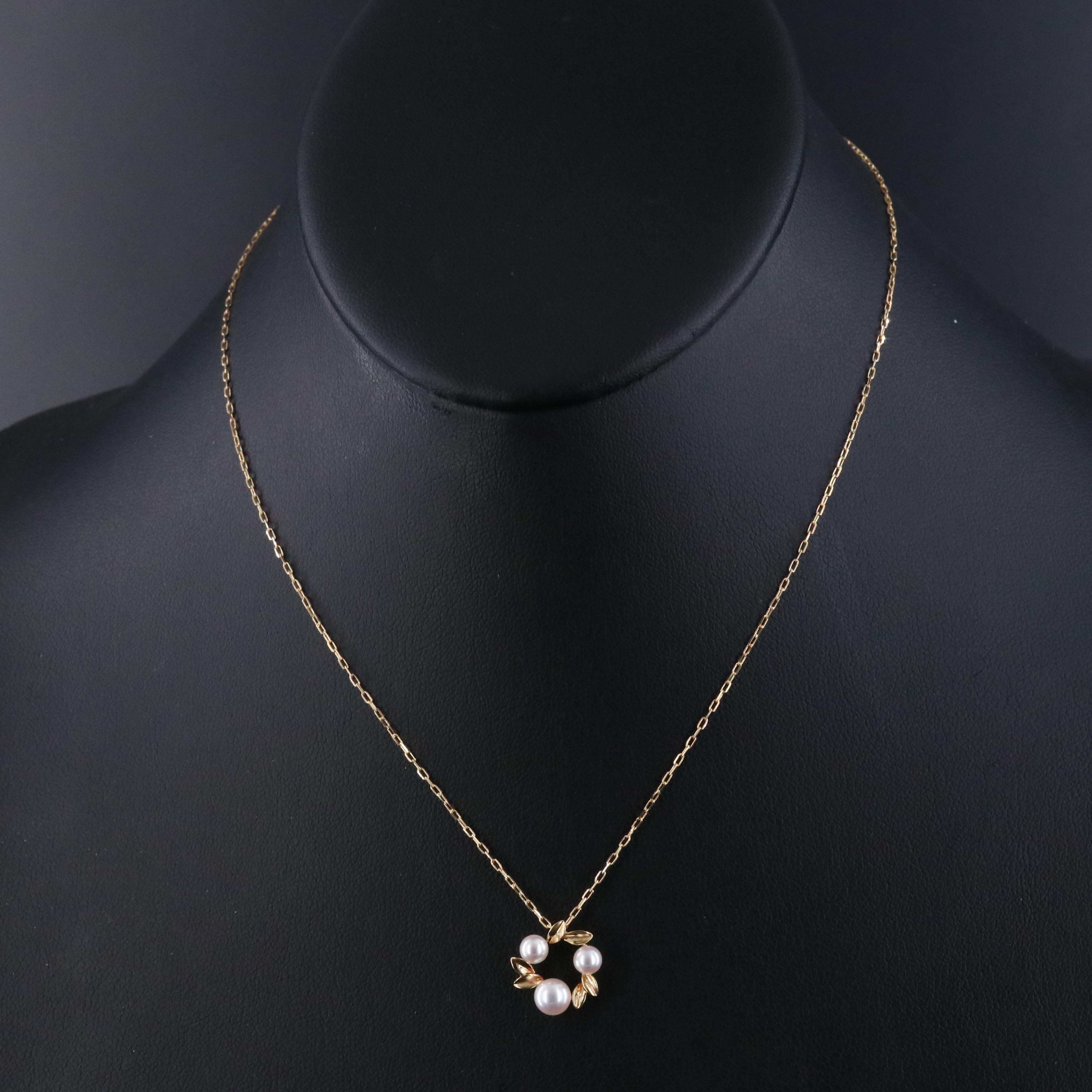 Mikimoto 18K Pearl Wreath Necklace