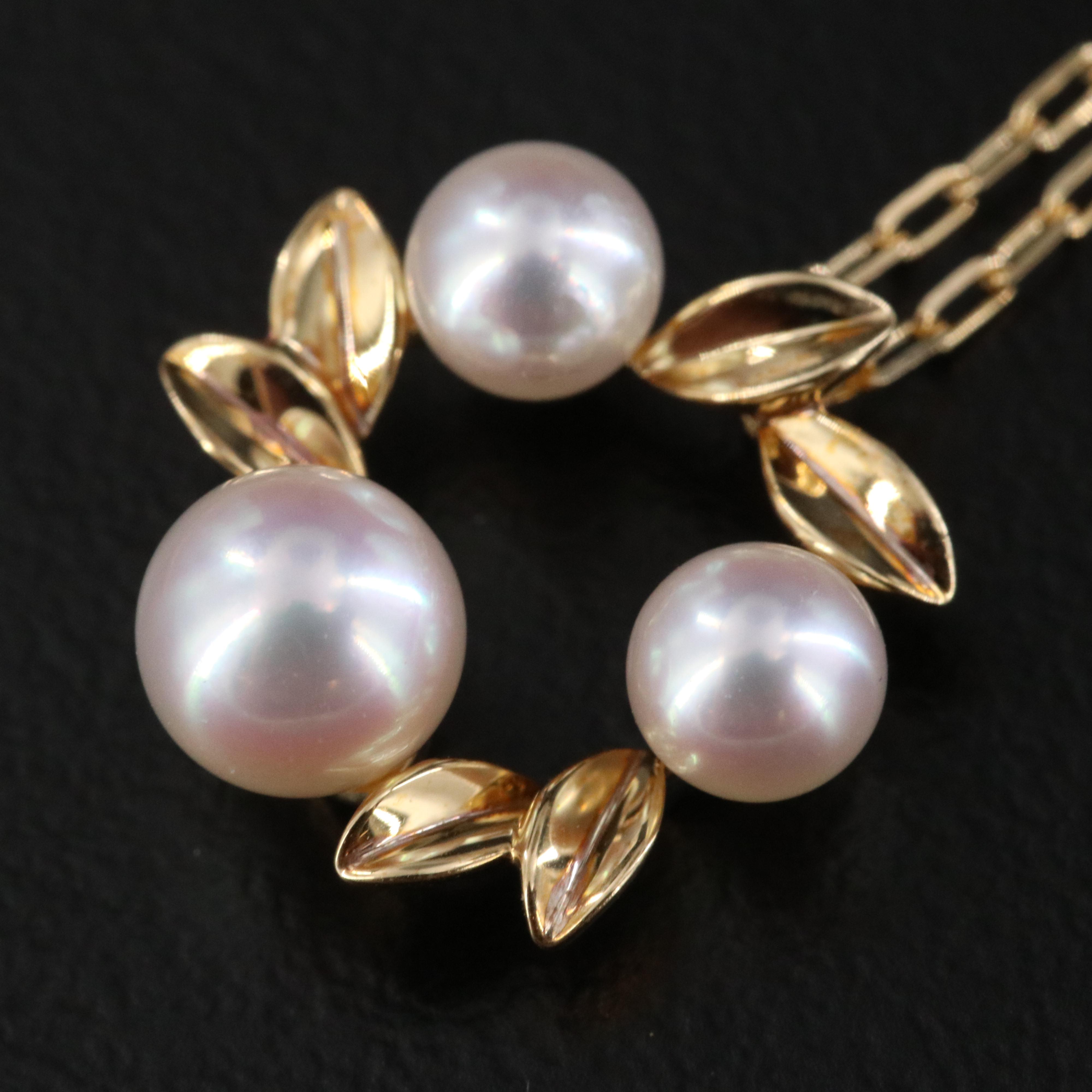Mikimoto 18K Pearl Wreath Necklace