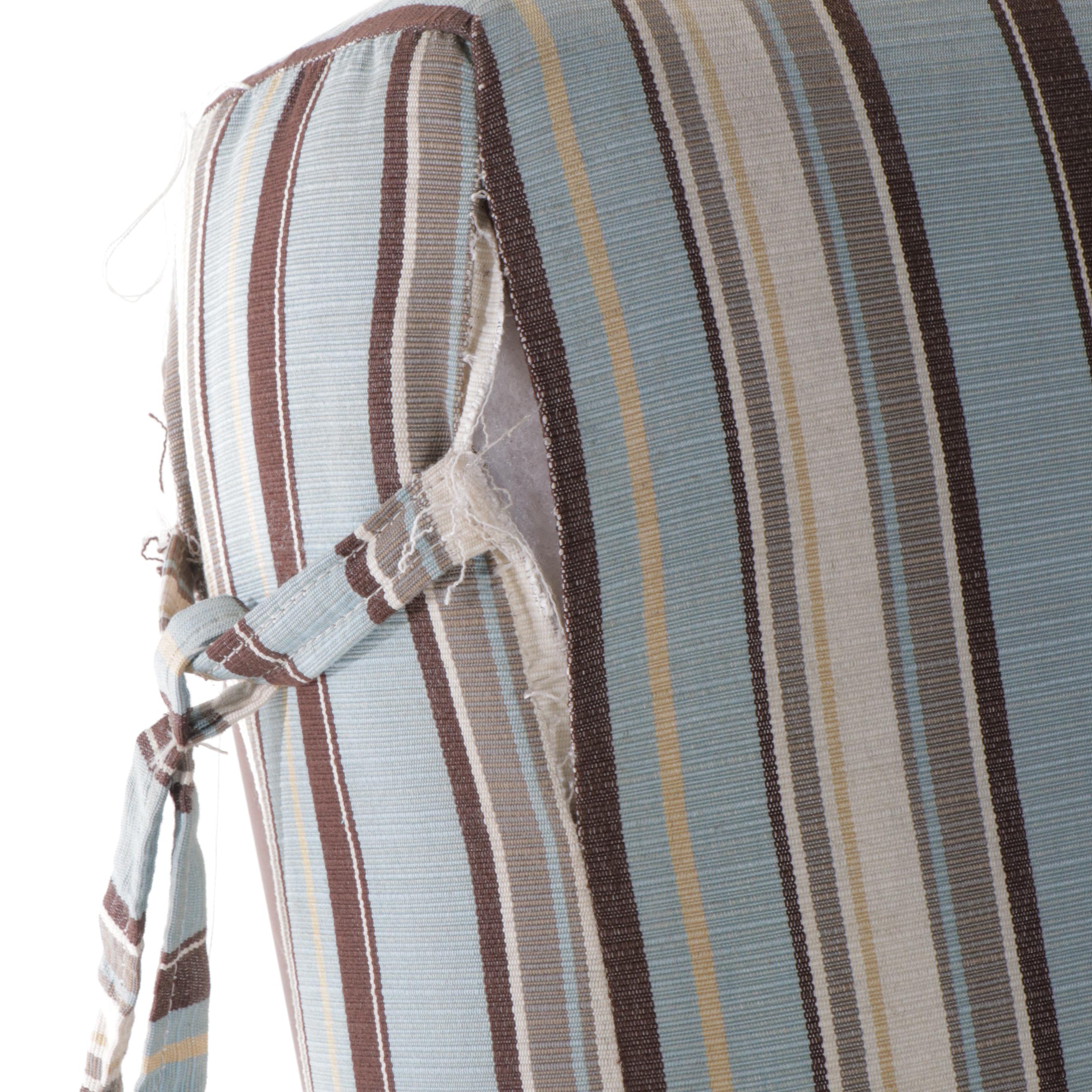 Pair of Arizona Iron Frame Chaise Lounges with Fitted Sunbrella Cushions