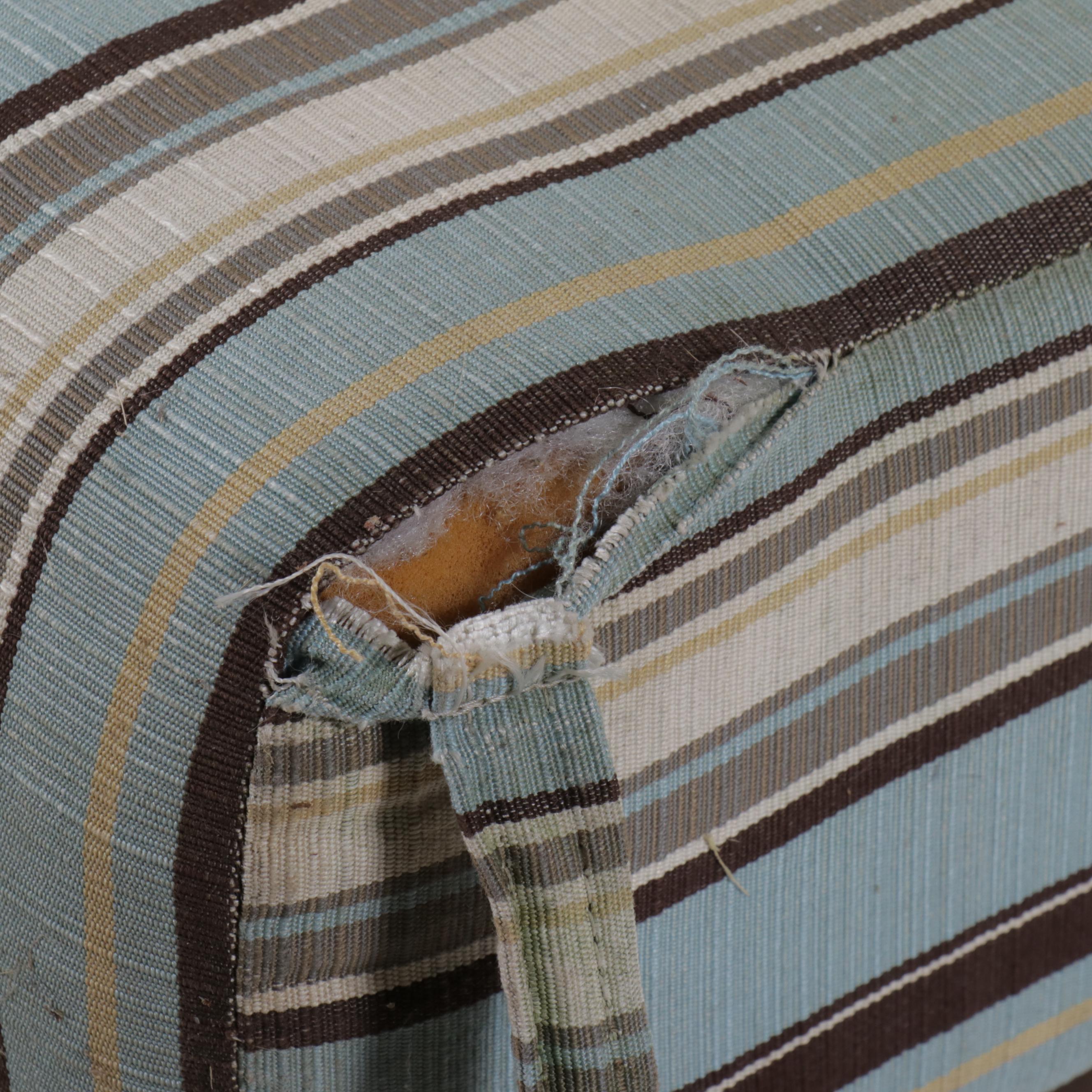 Pair of Arizona Iron Frame Chaise Lounges with Fitted Sunbrella Cushions