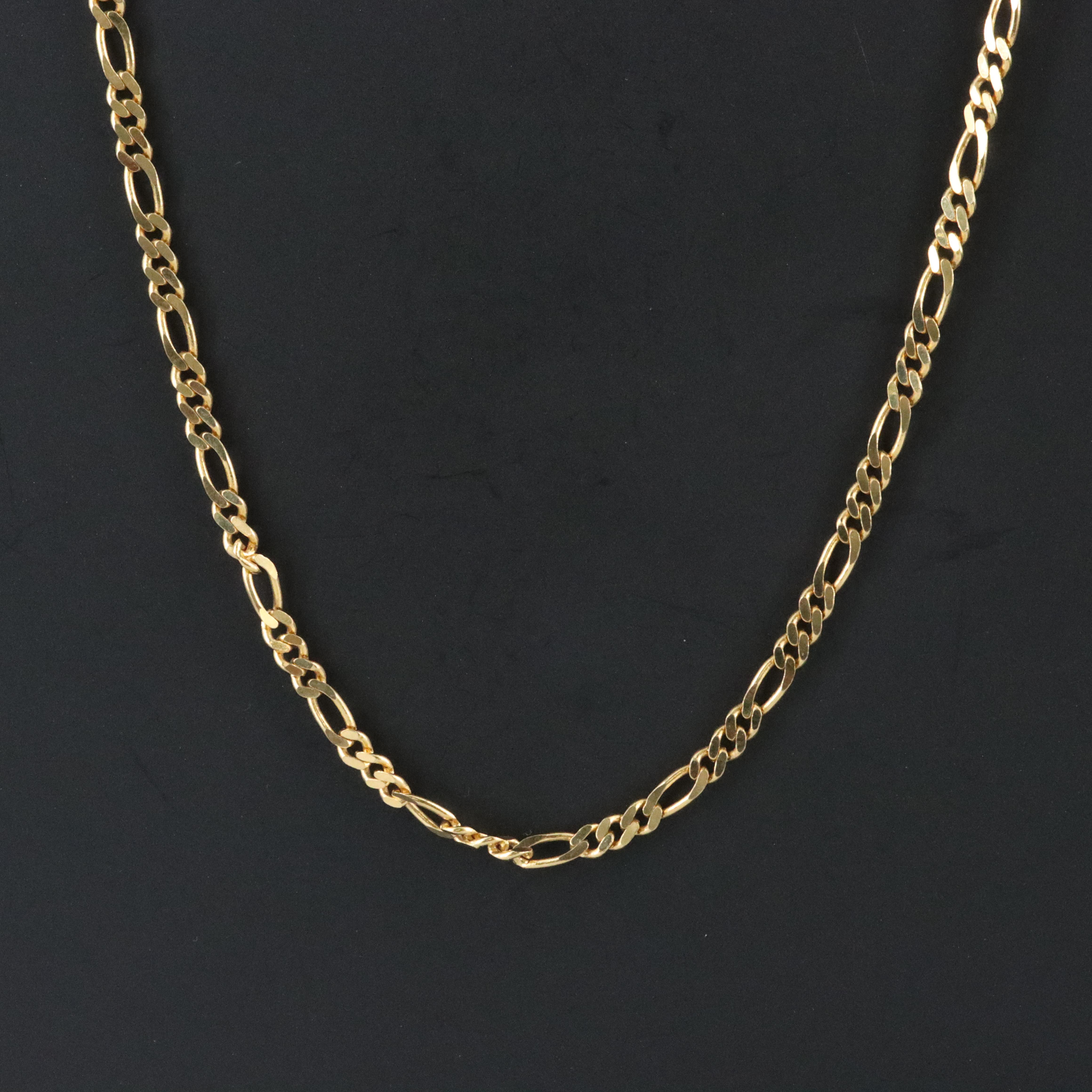 Italian 14K Figaro Chain Necklace