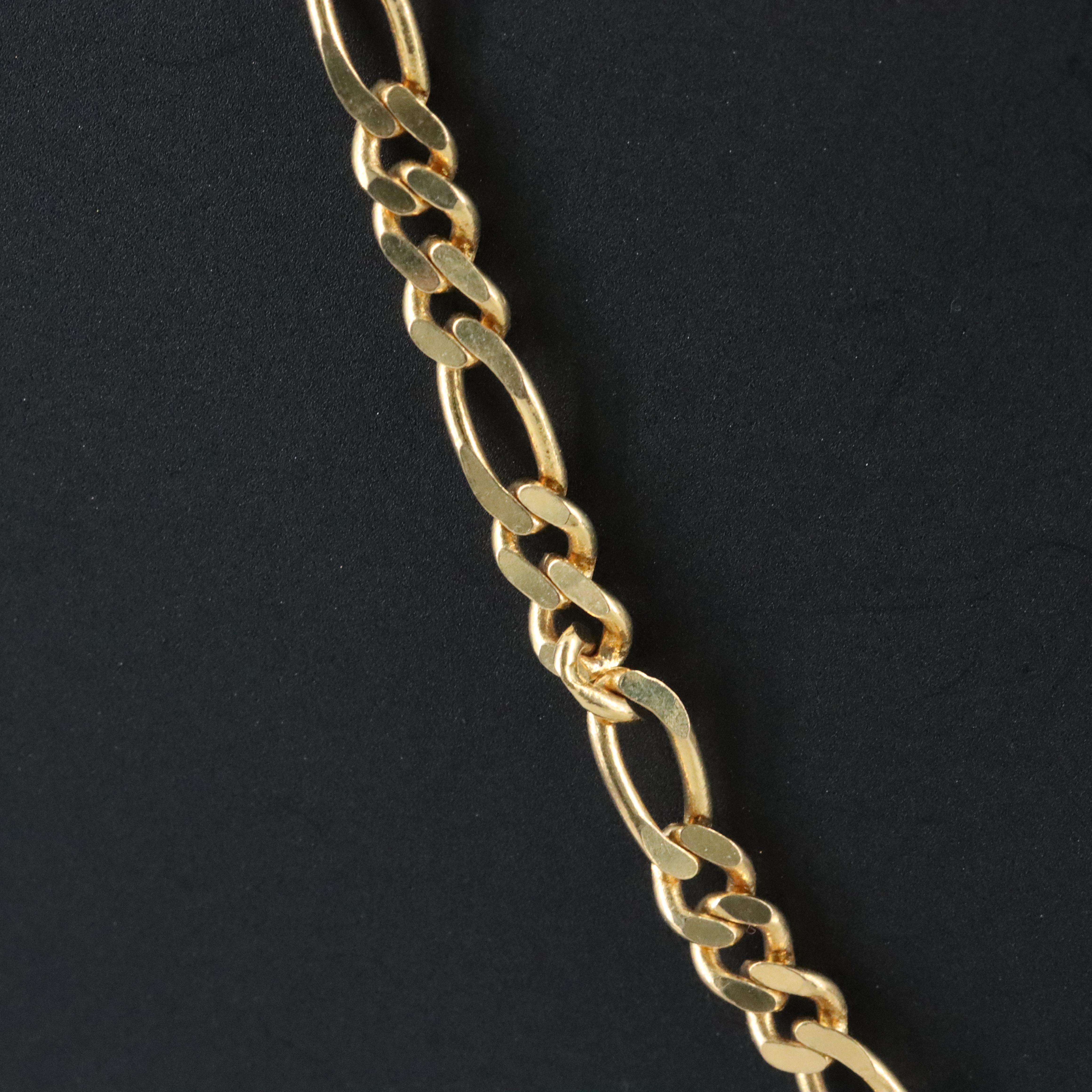 Italian 14K Figaro Chain Necklace