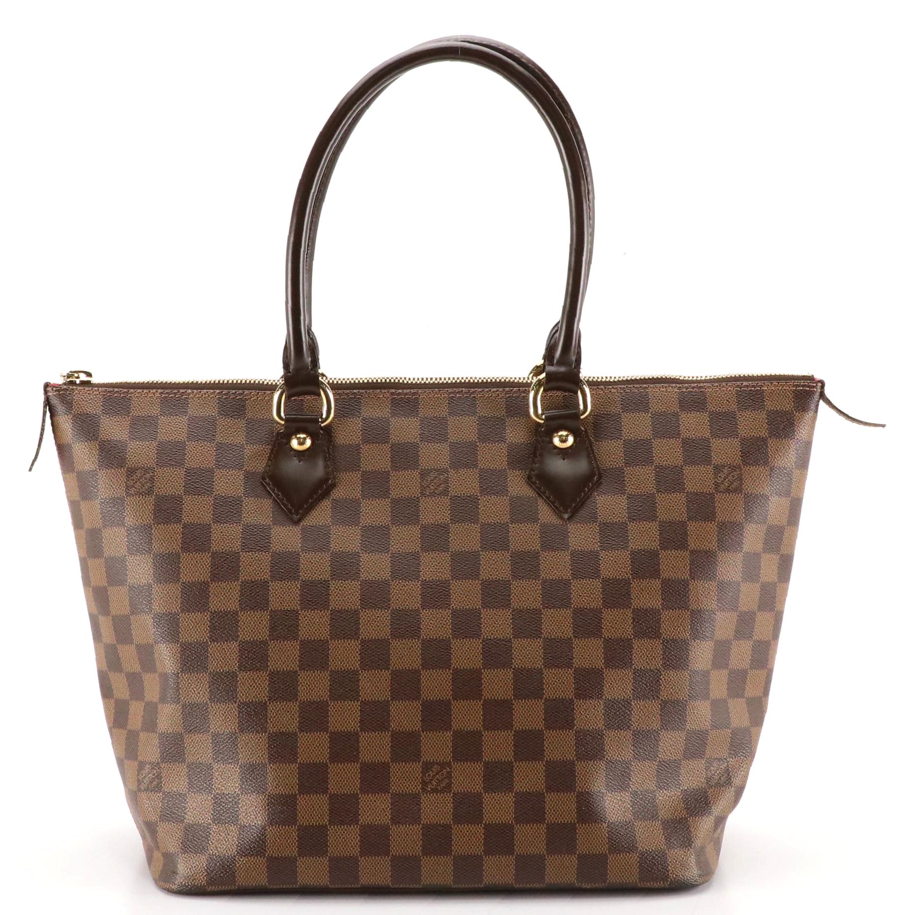 Louis Vuitton Saleya MM Tote in Damier Ebene Coated Canvas