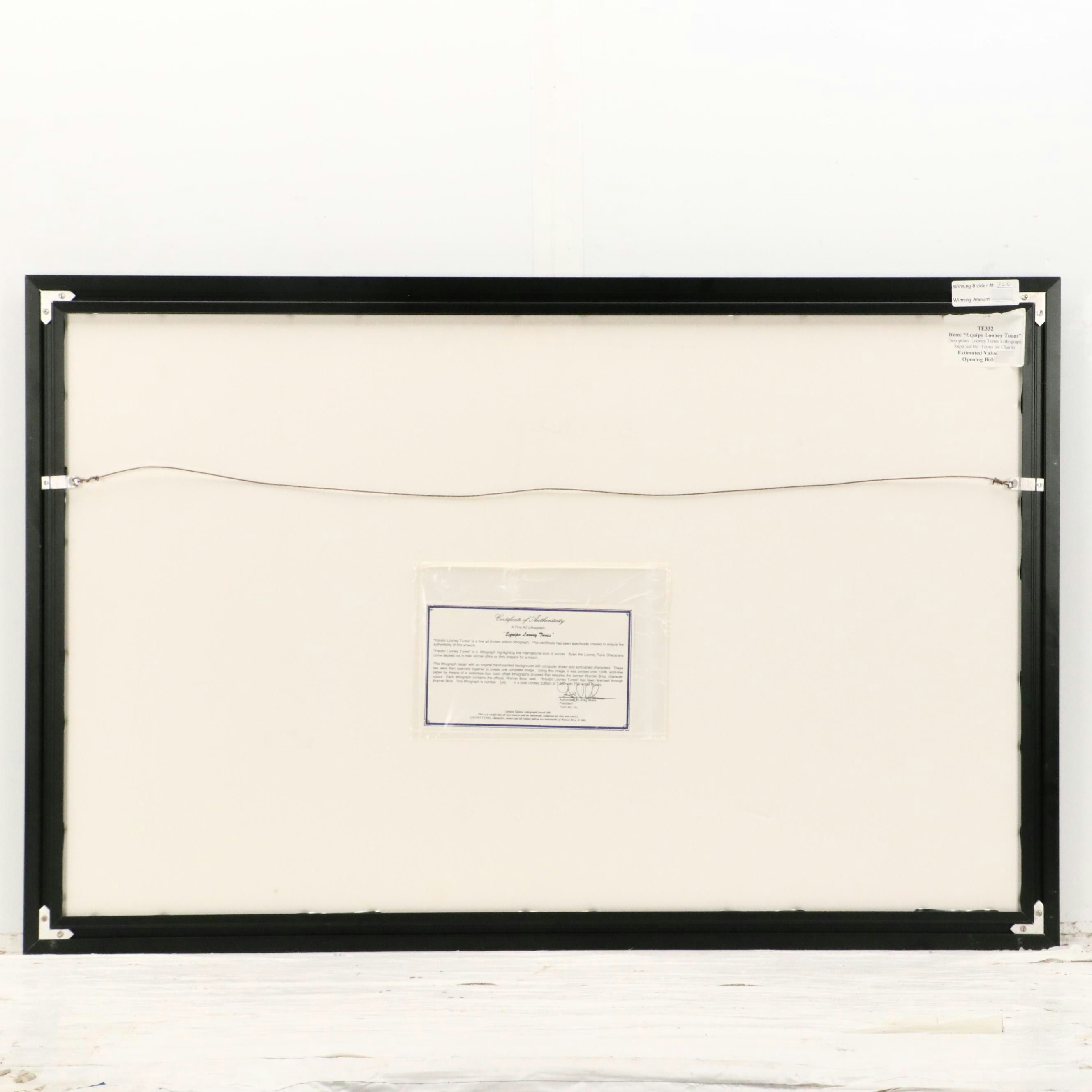 Warner Bros. Offset Lithograph "Equipo Looney Tunes," 2001