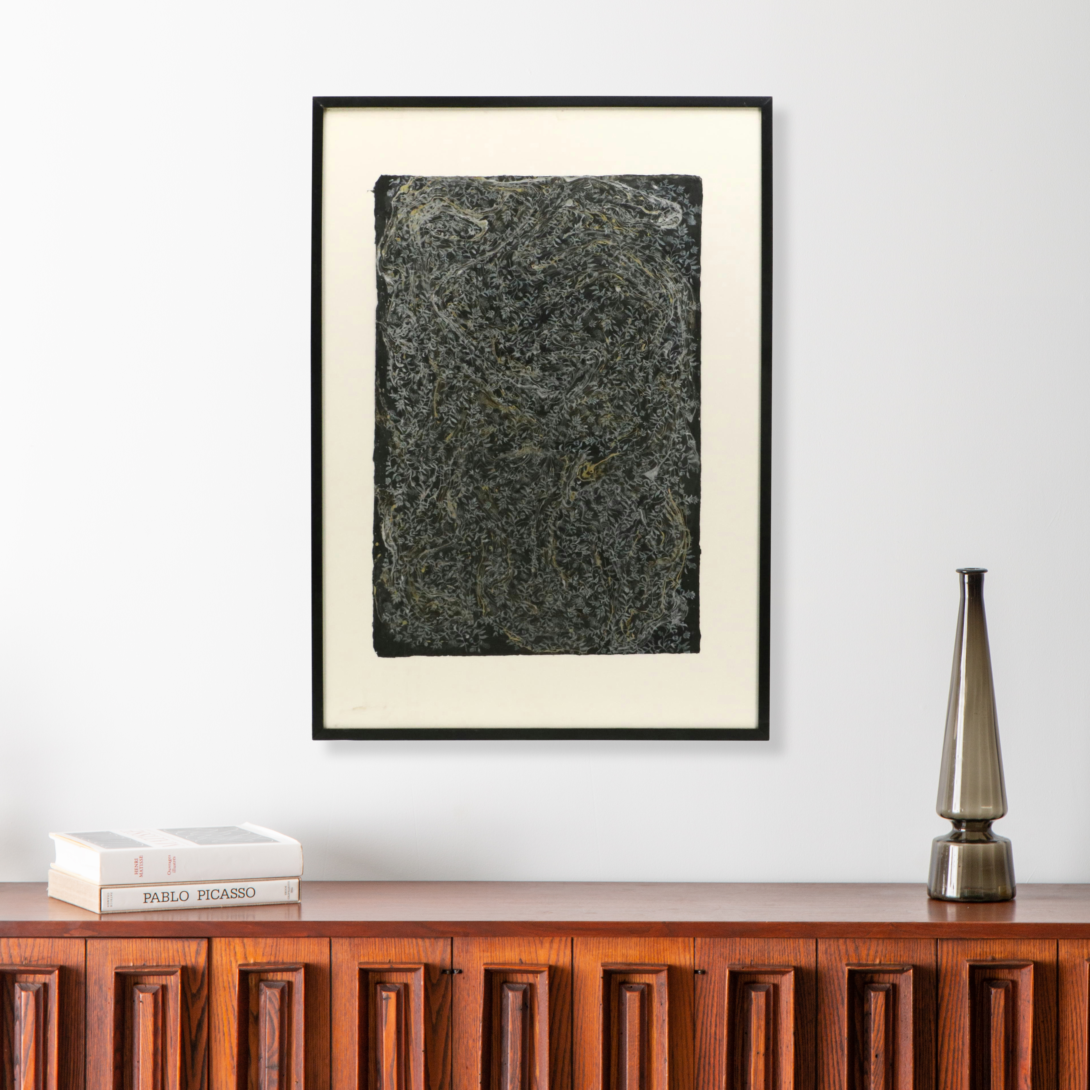 Pair of Mixed Method Paintings With Vegetal Motif