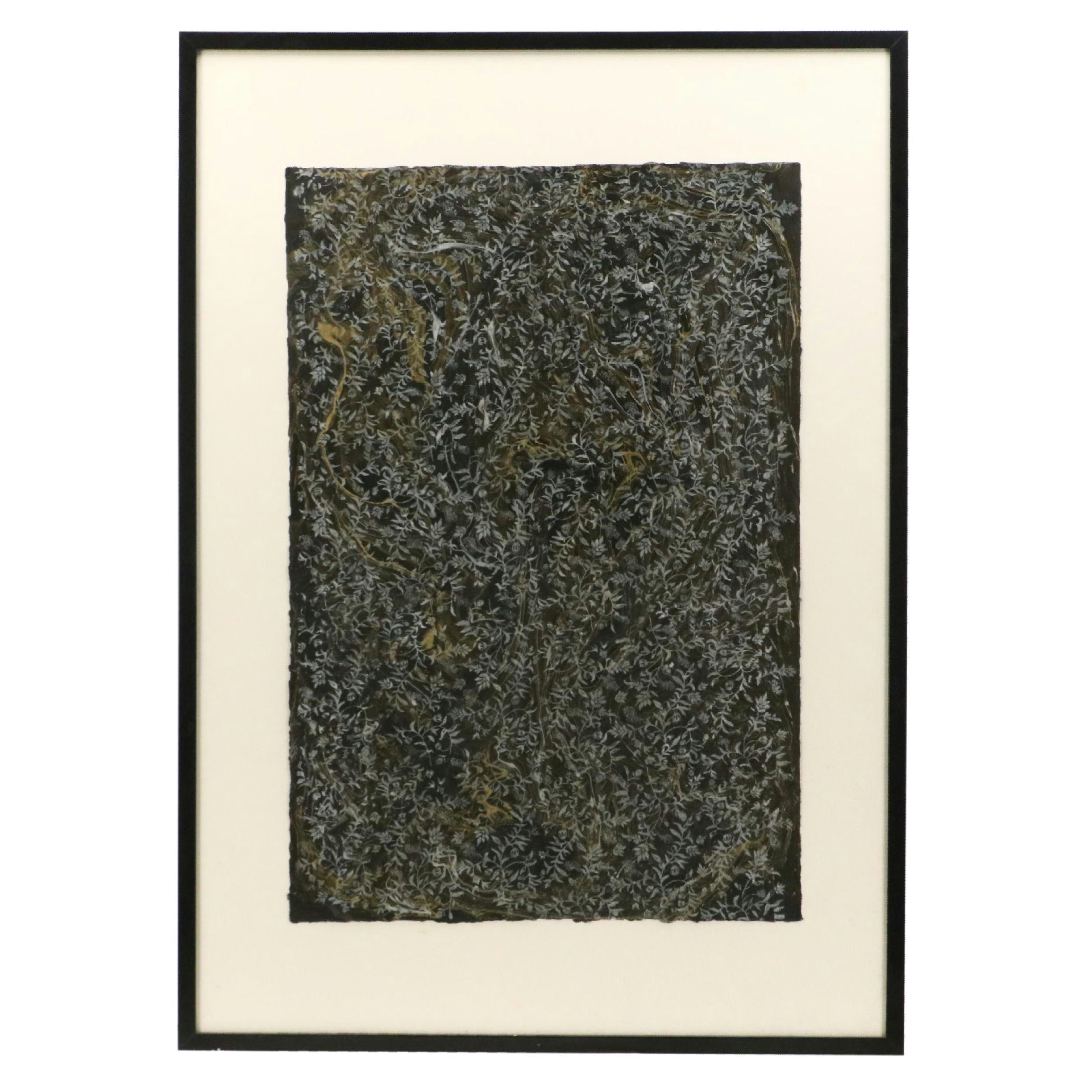 Pair of Mixed Method Paintings With Vegetal Motif