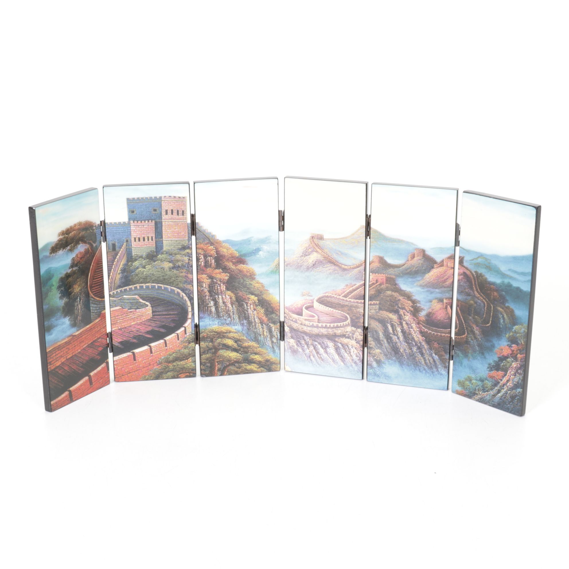 Cast Metal Figure of Atlas with Stone Globe, Desk Screen, and More