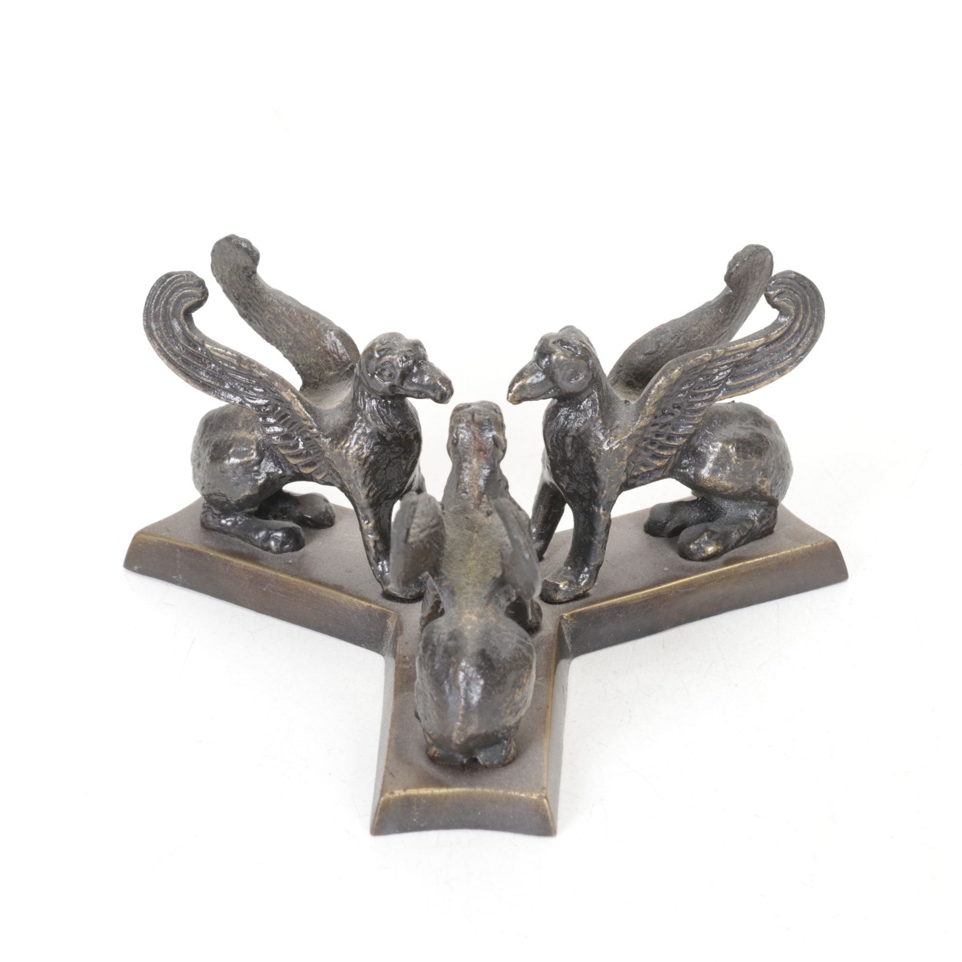 Cast Metal Figure of Atlas with Stone Globe, Desk Screen, and More