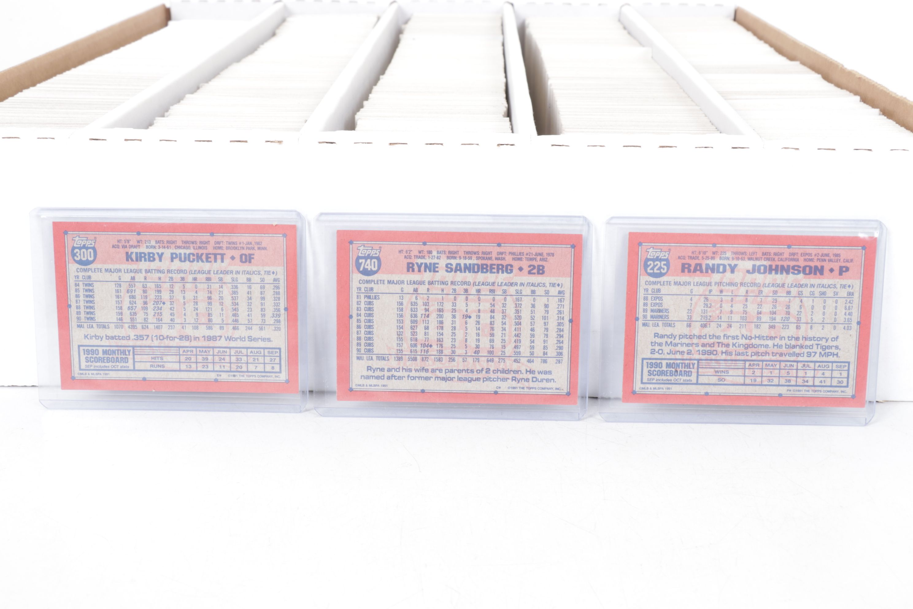 5,000 Mint Condition 1991 Topps Cut Card Storage Vending Case Baseball Cards