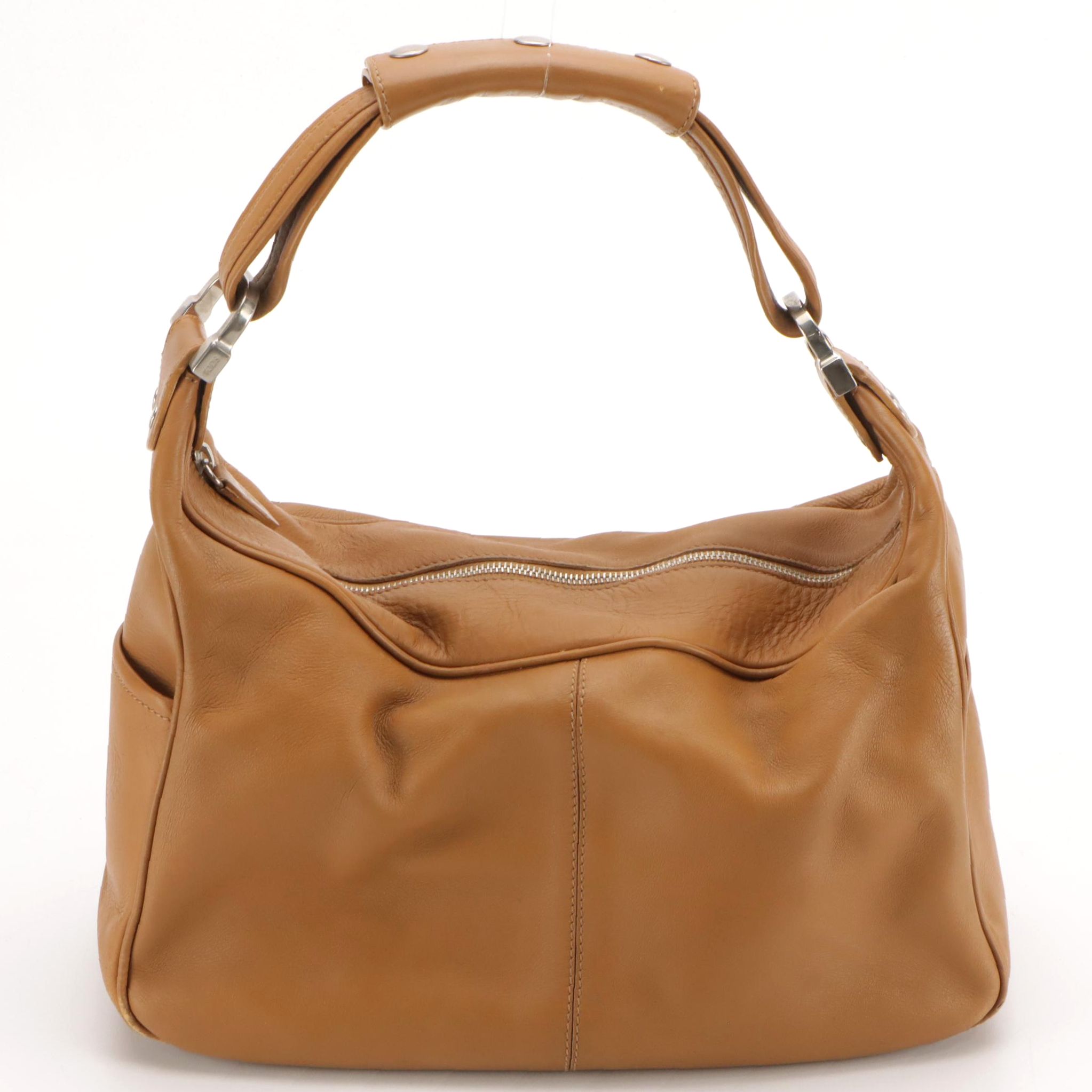 Tod's Hobo Shoulder Bag in Tan Leather