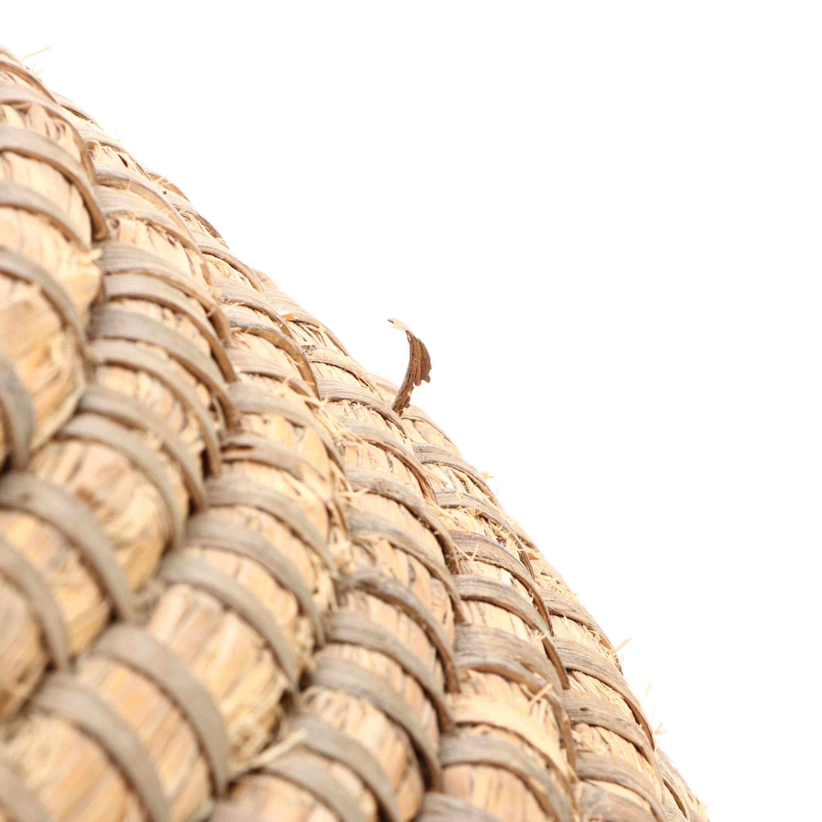 Handwoven Grass and Split Wood Bee Skep, 19th Century