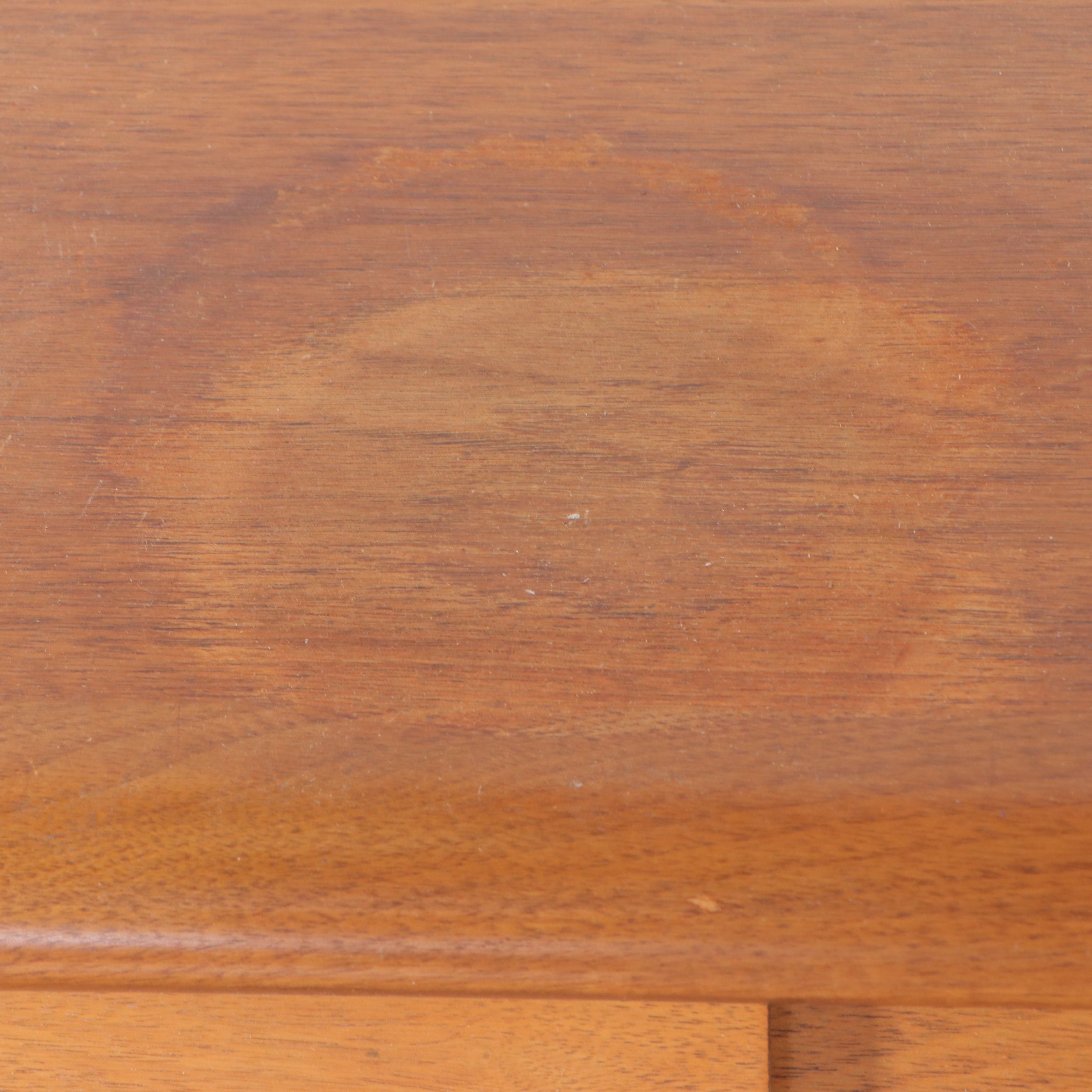 John Van Koert for Drexel Mid Century Modern Walnut Desk with Leather Top