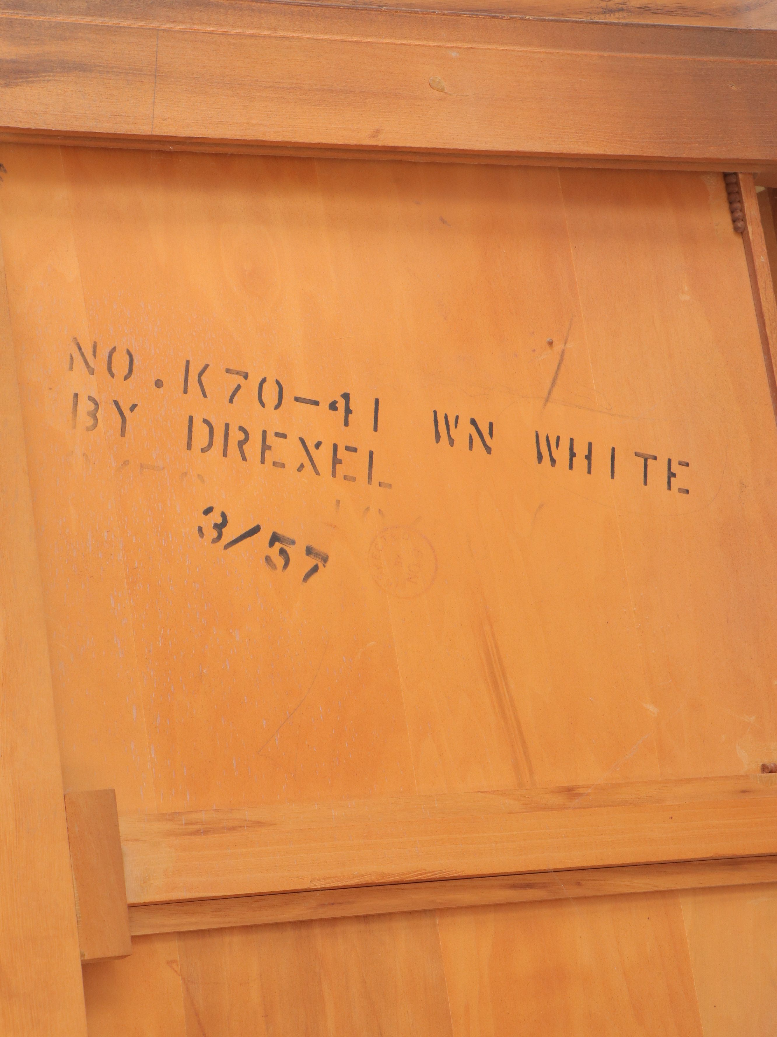 John Van Koert for Drexel Mid Century Modern Walnut Desk with Leather Top