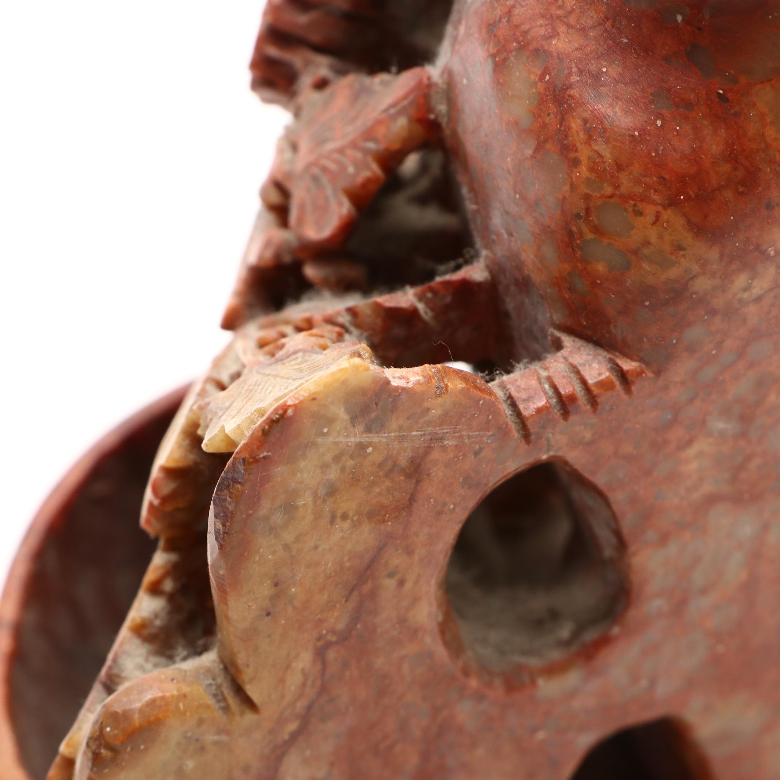 Chinese Carved Soapstone Brush Pot