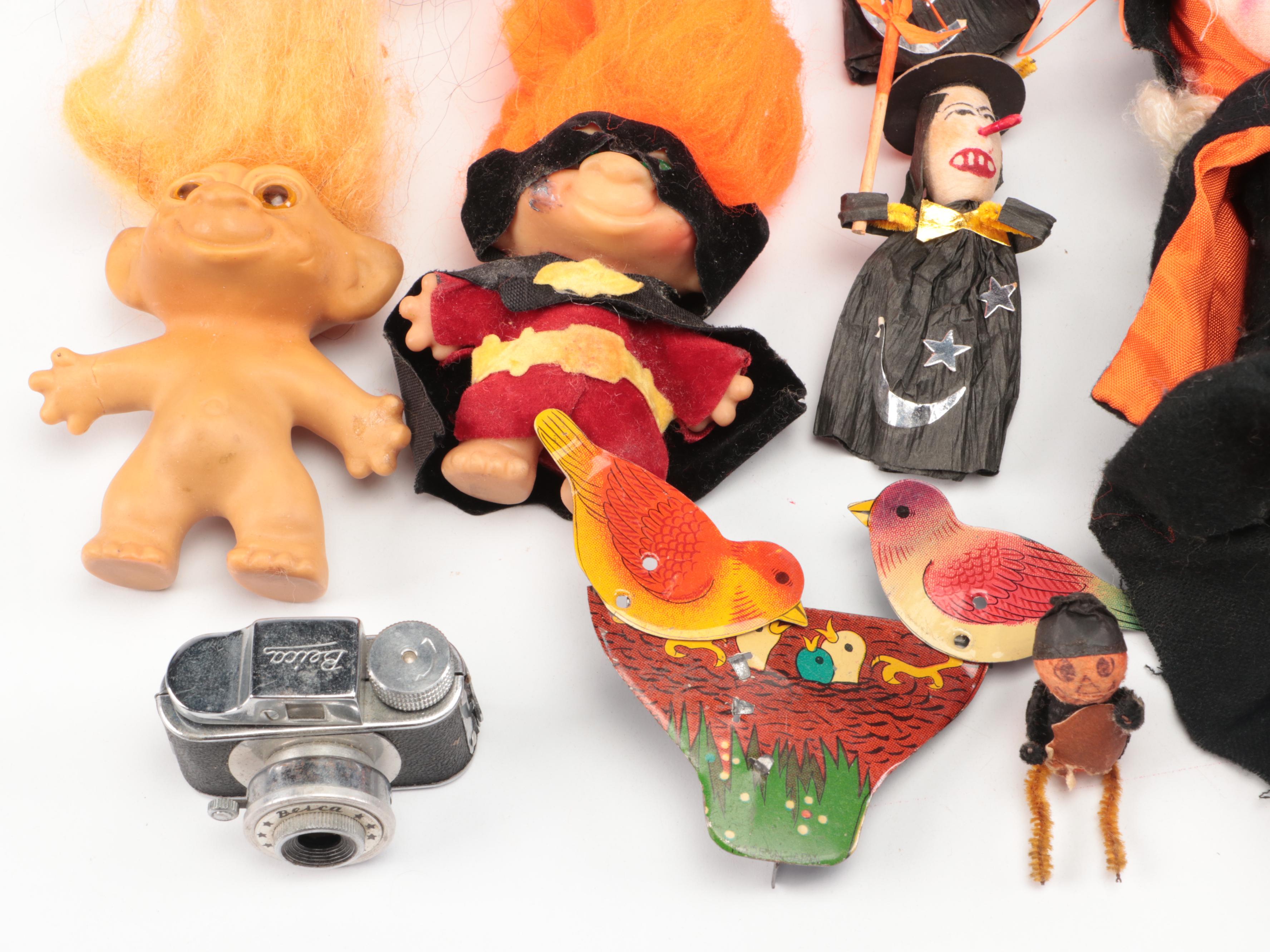 Max Carl Wind-Up Frog and Halsam Safety Blocks with More Vintage Toys