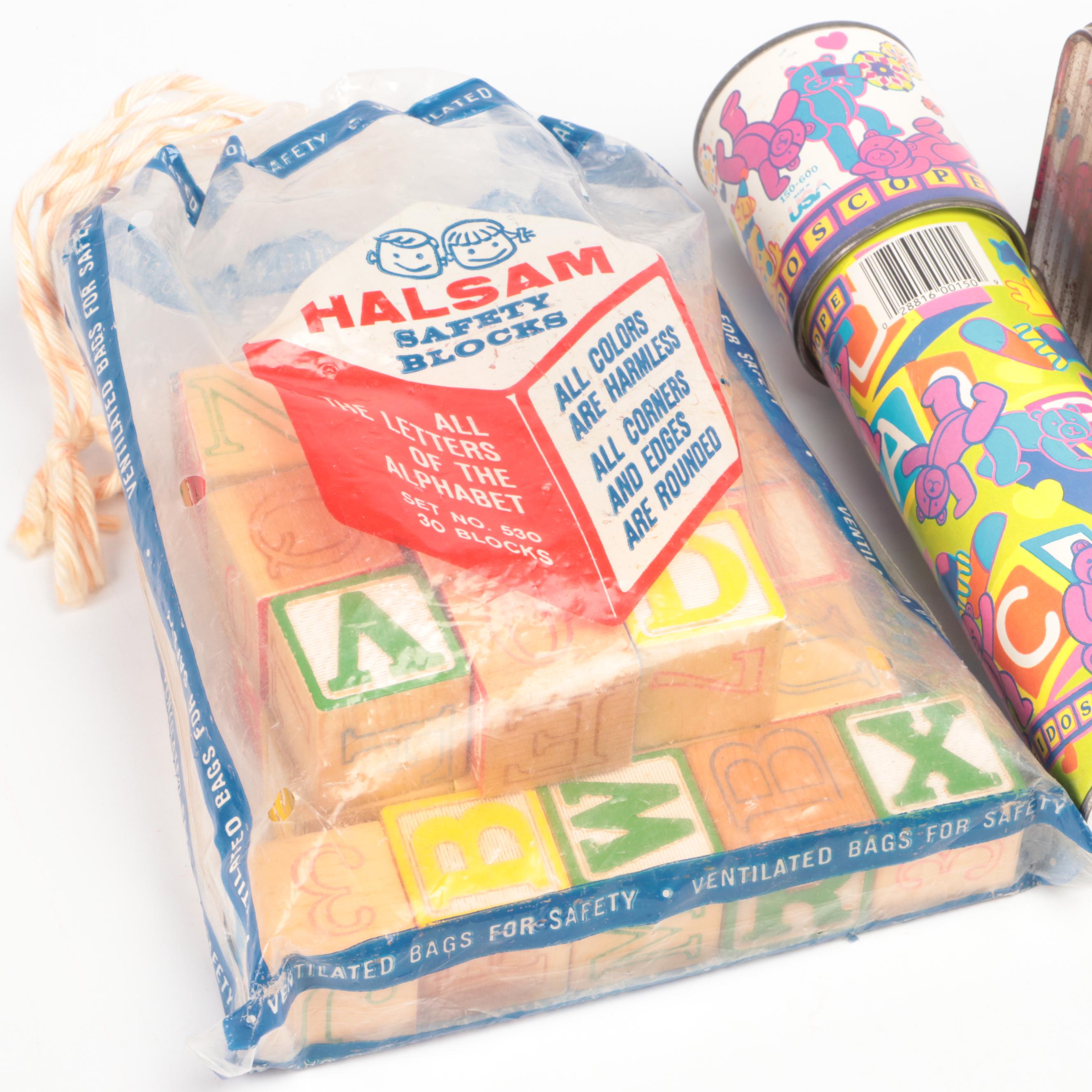 Max Carl Wind-Up Frog and Halsam Safety Blocks with More Vintage Toys