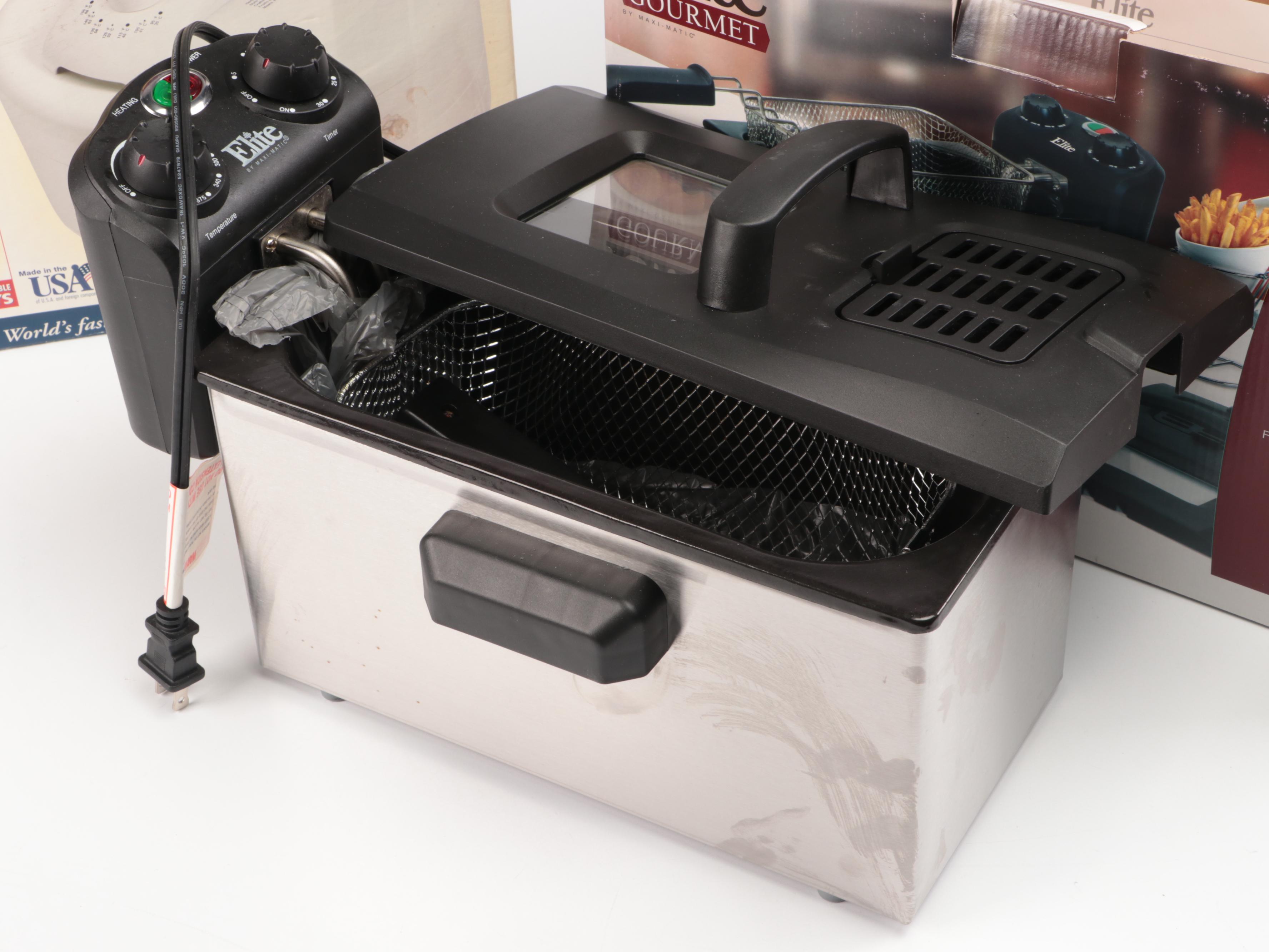 Elite Gourmet Deep Fryer with Other Kitchen Appliances and Gadgets