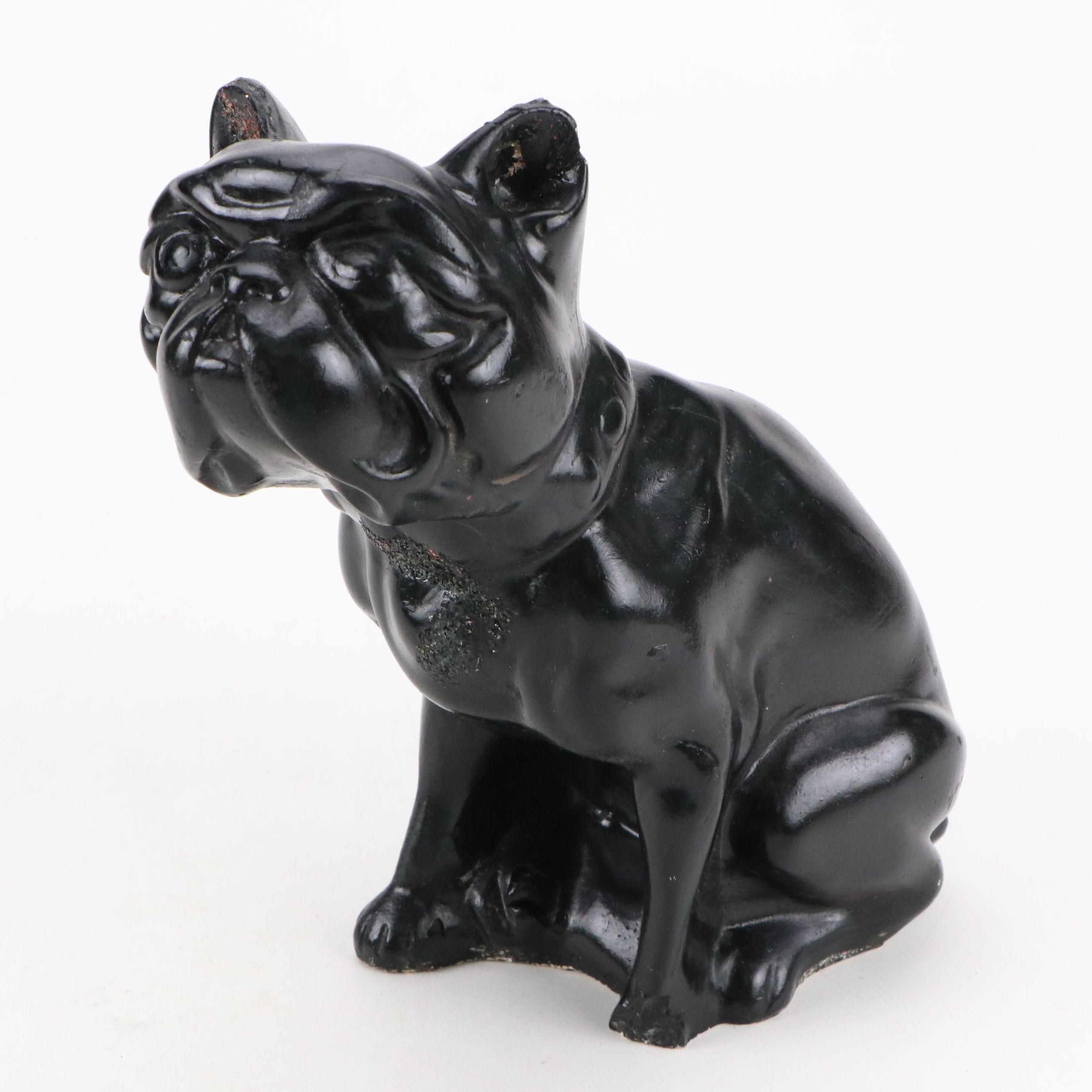 Chalkware French Bulldog Figure