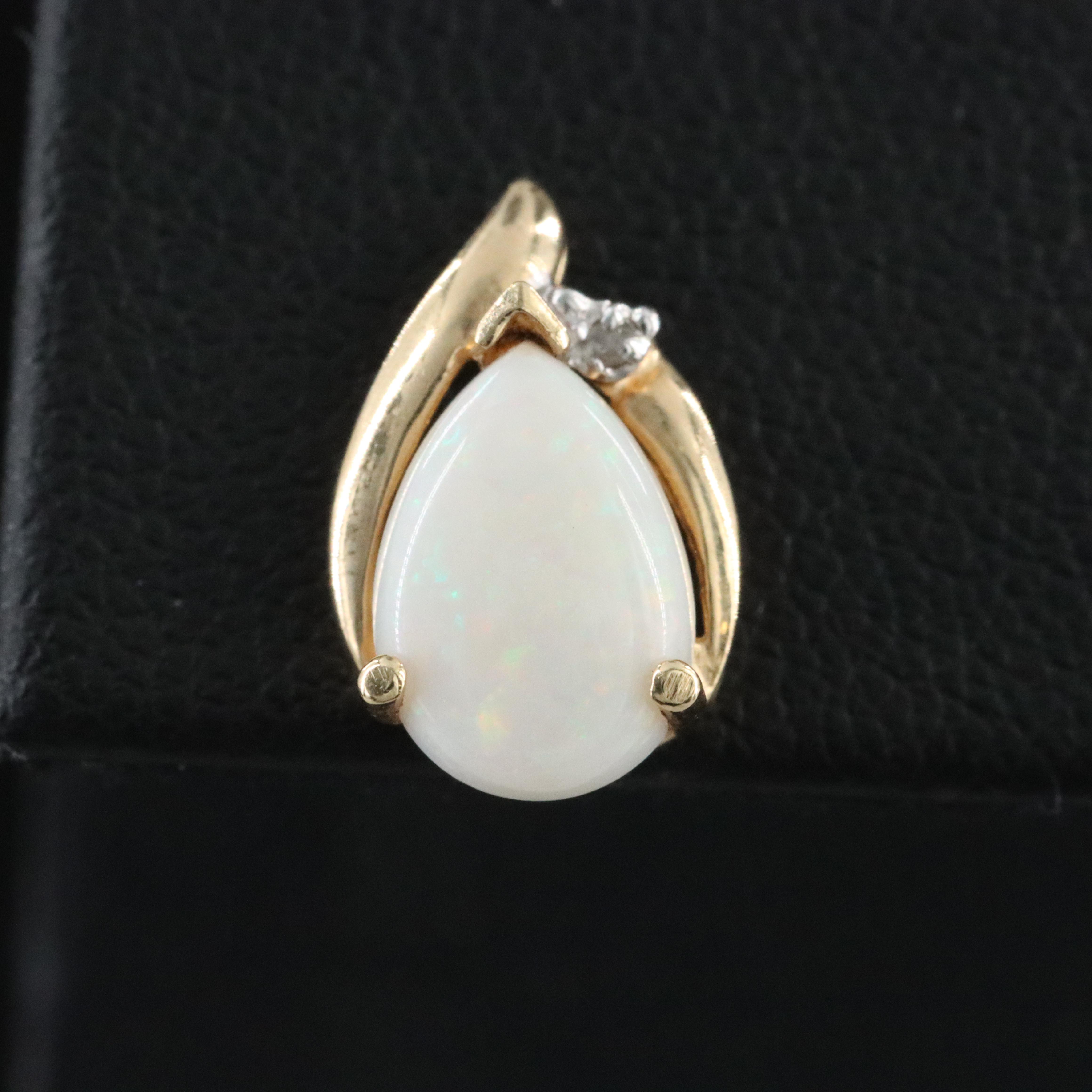 14K Opal and Diamond Earrings