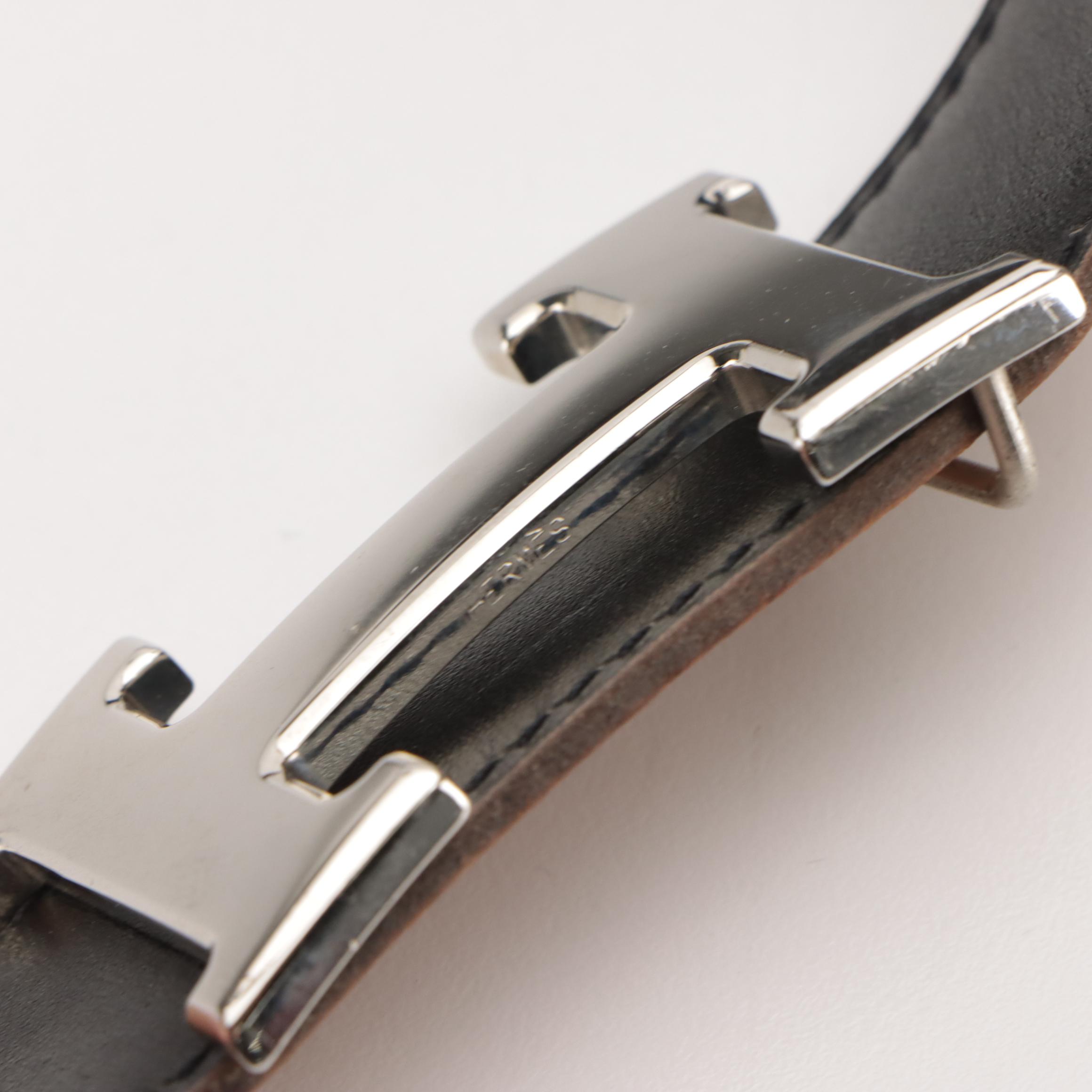 Hermès H Buckle Reversible 32mm Belt in Black Box Calf and Tan Clemence Leather