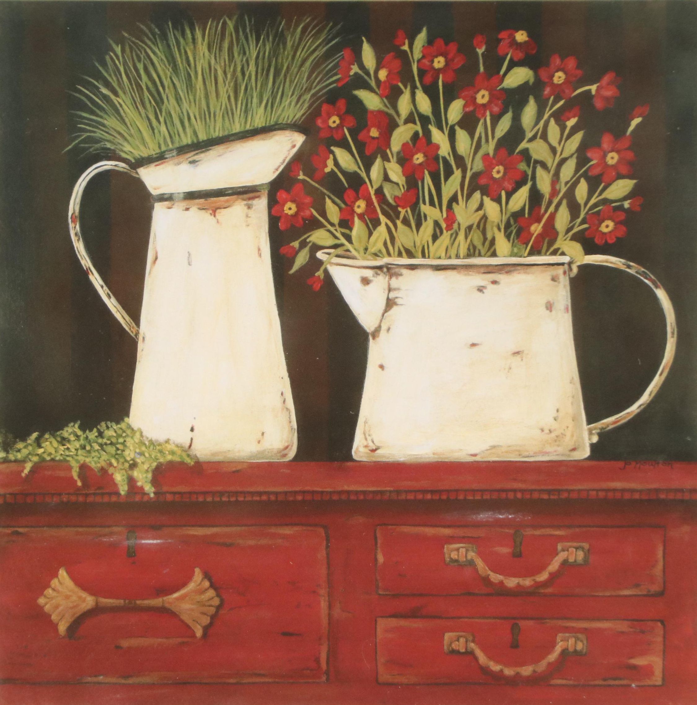 Offset Lithograph After Jo Moulton "The Red Cupboard"