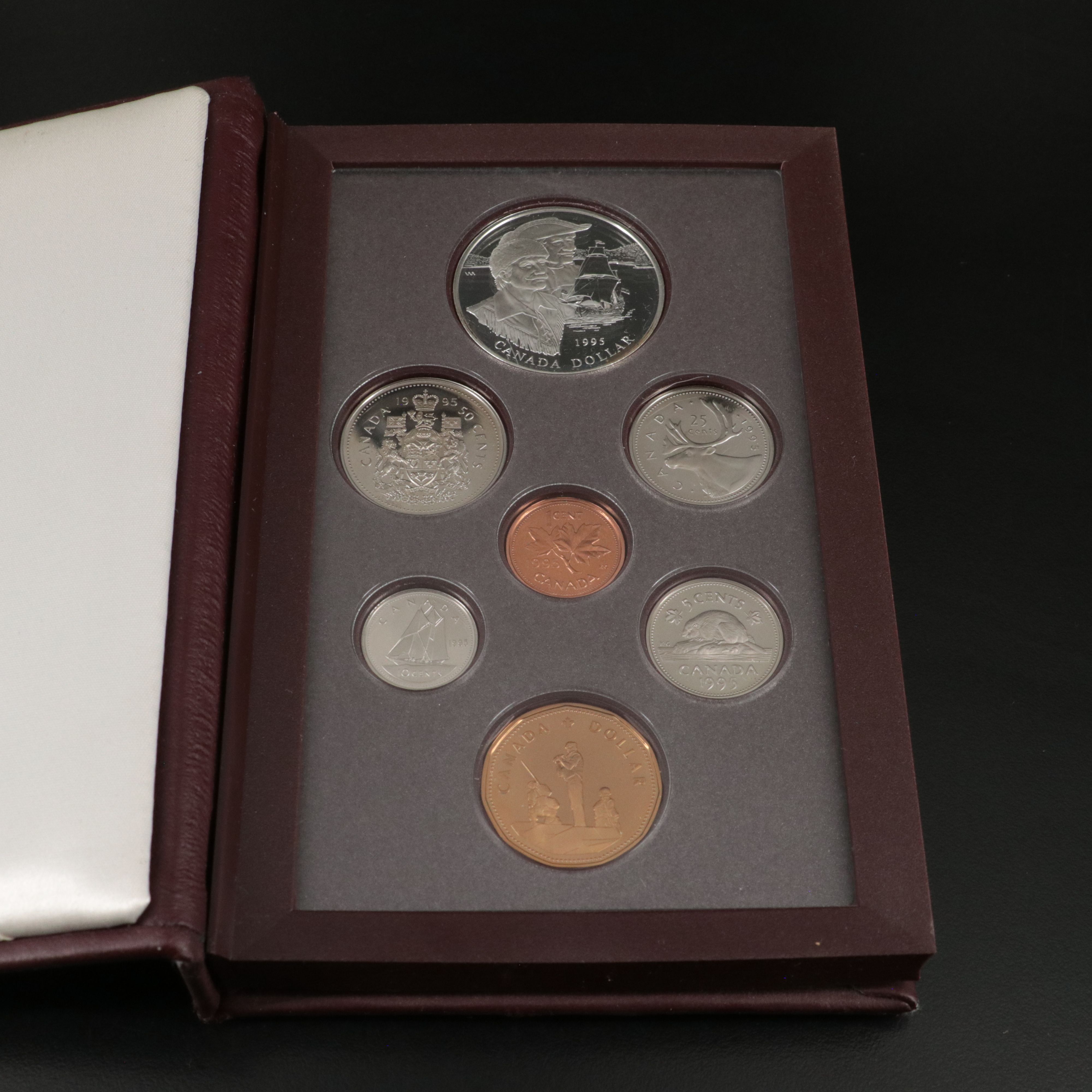 Two Canada Proof Sets, Each with a .925 Silver Dollar