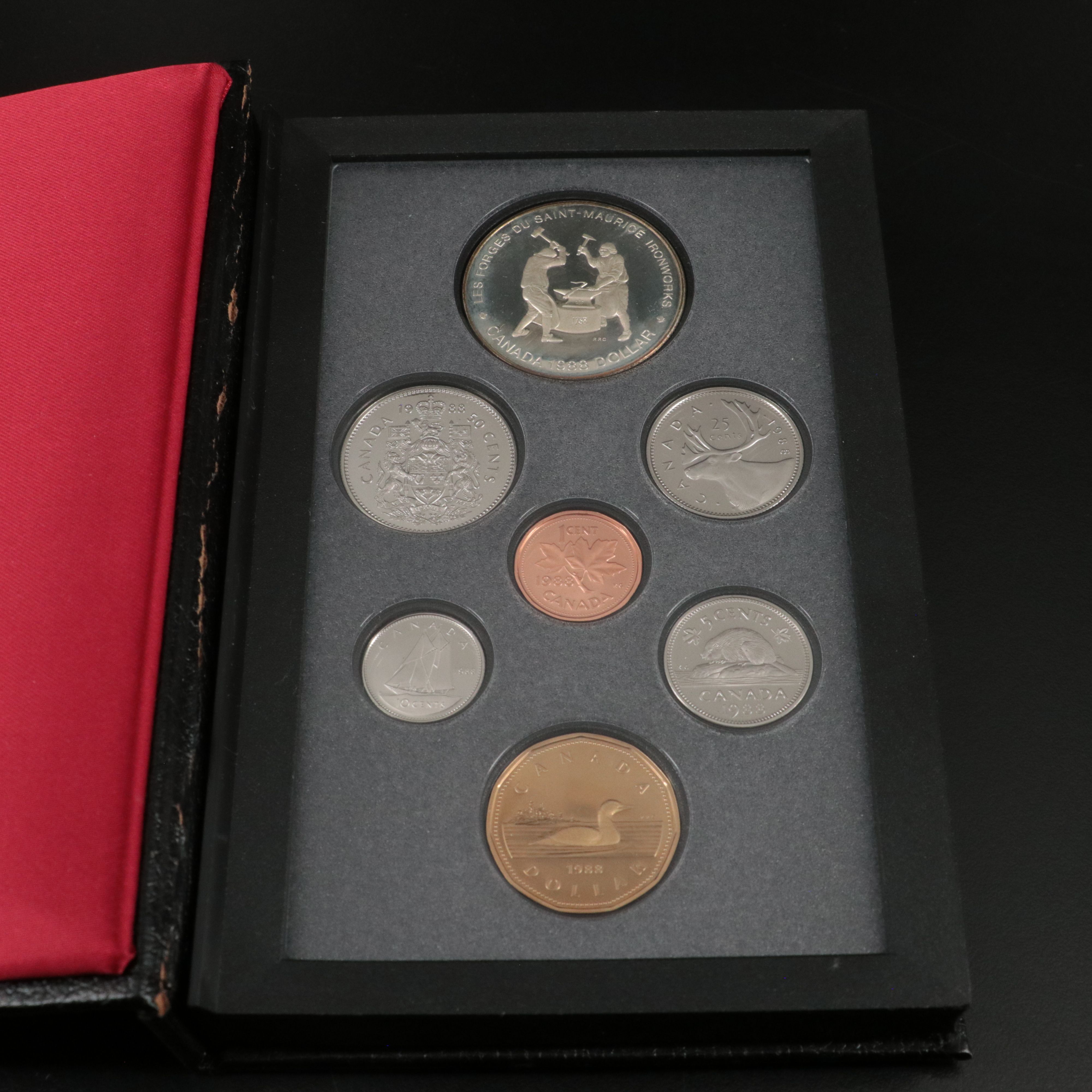 Two Canada Proof Sets, Each with a .925 Silver Dollar