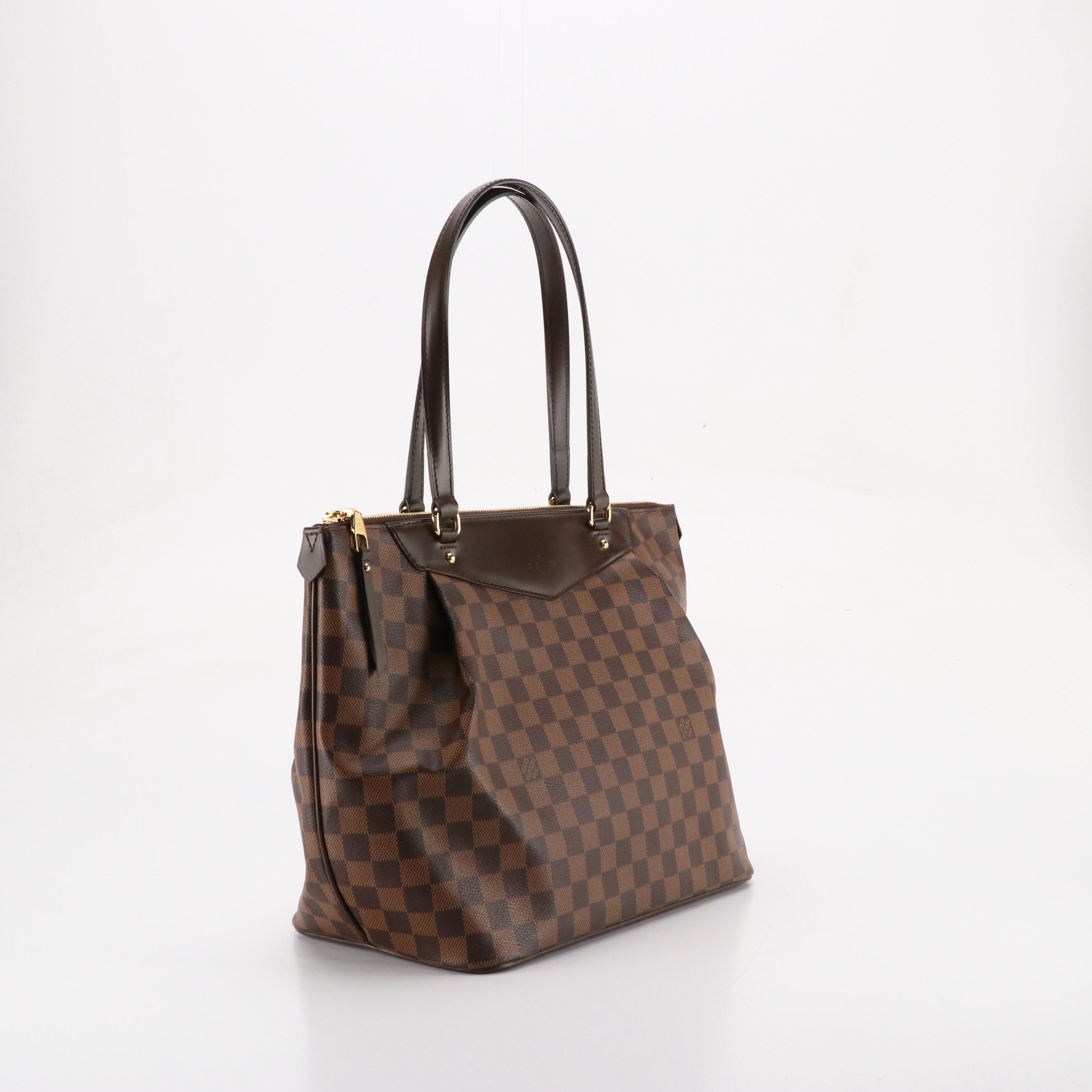 Louis Vuitton Westminster GM Shoulder Bag in Damier Ebene Canvas and Leather