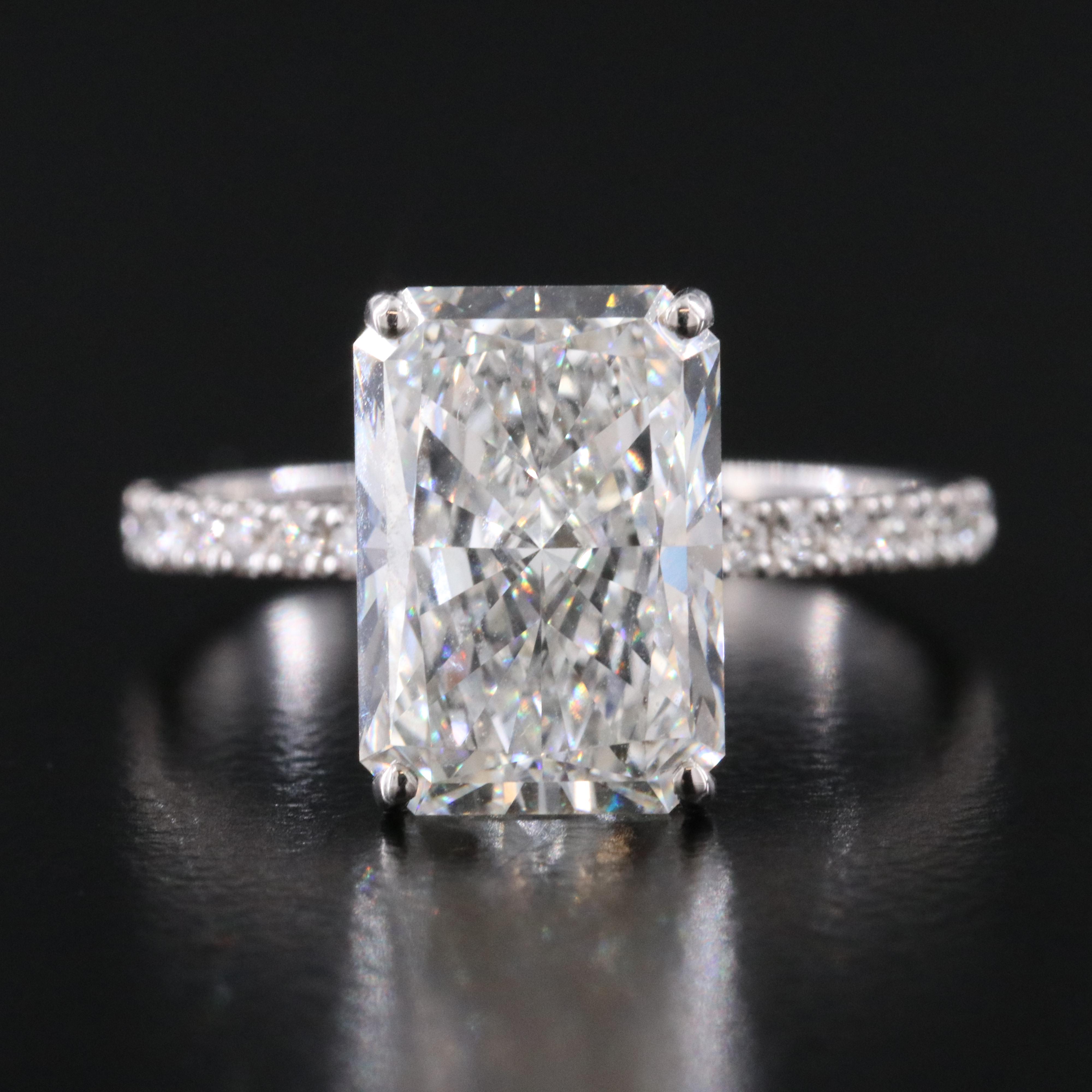 18K 4.22 CTW Lab Grown Diamond Ring with IGI Report