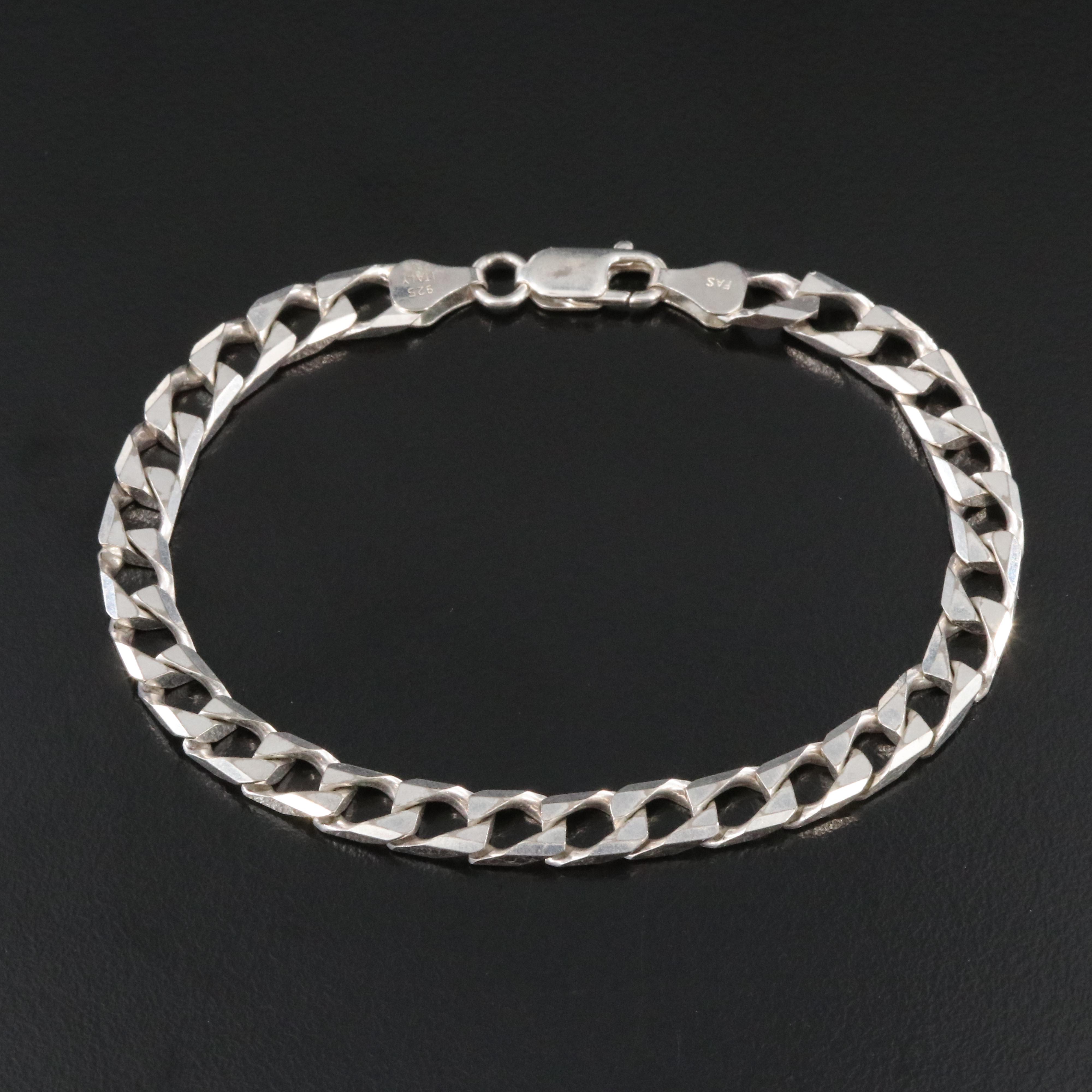 Italian Sterling Curb Chain Bracelet