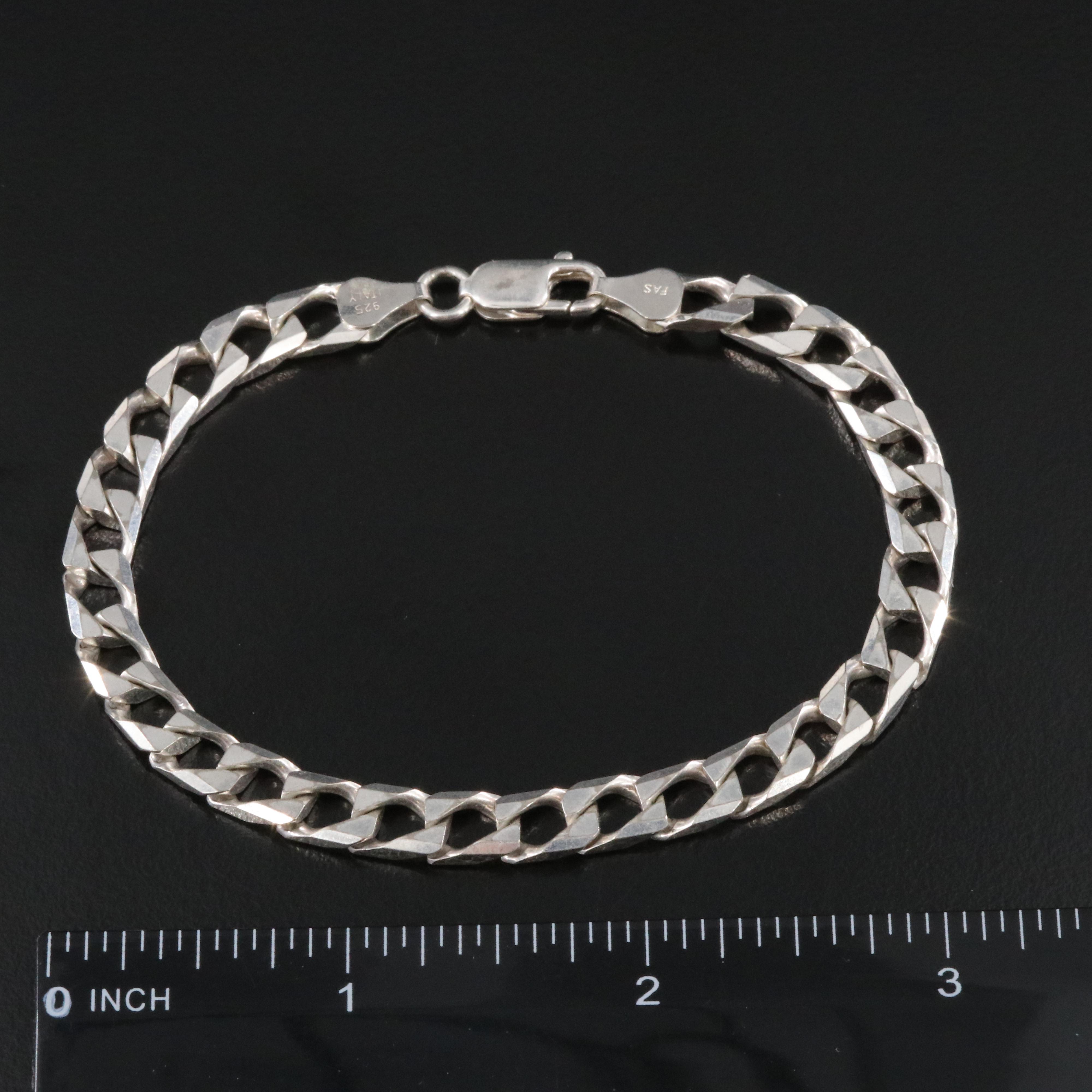 Italian Sterling Curb Chain Bracelet