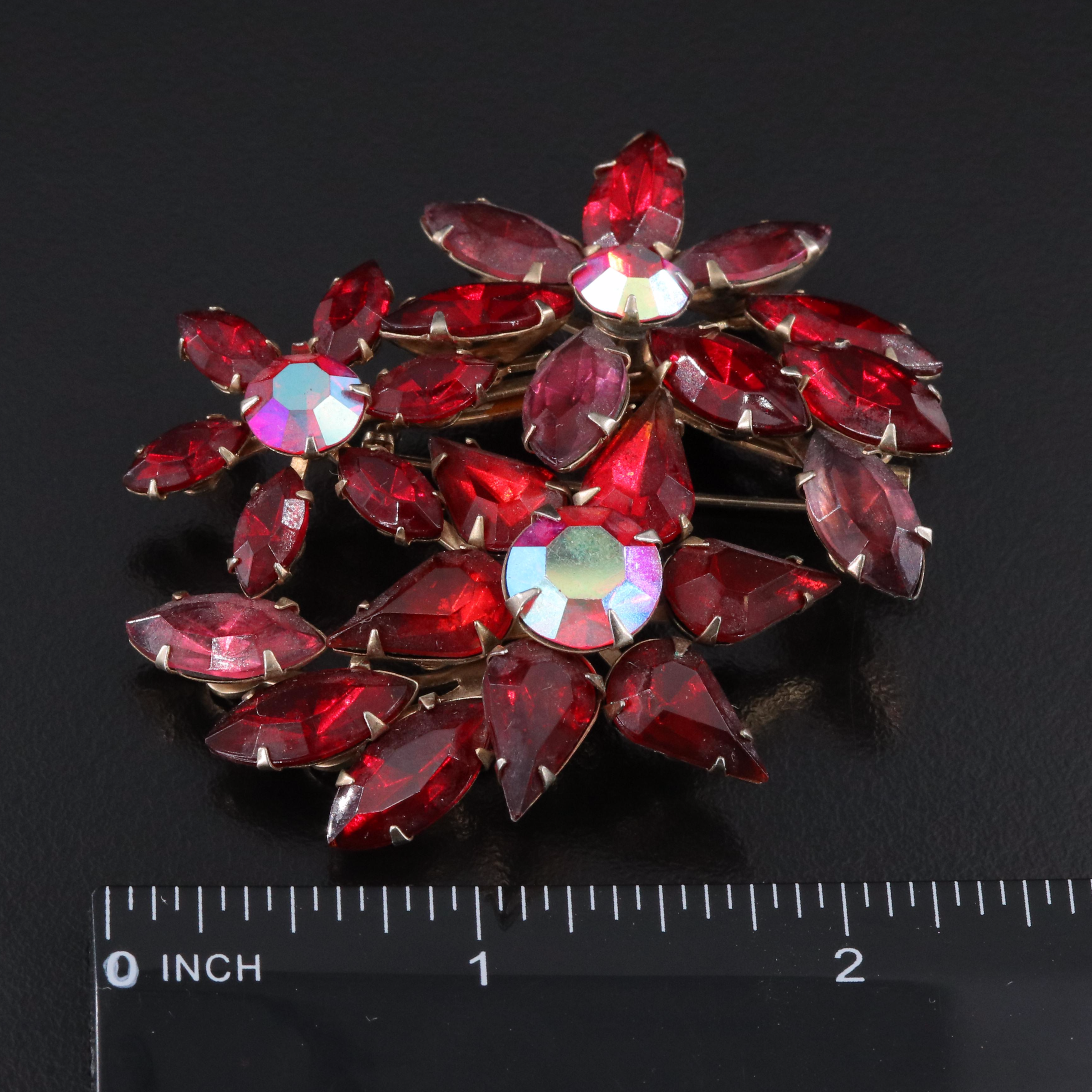 Vintage Earrings Collection Featuring Brooches, Ring and Rhinestones