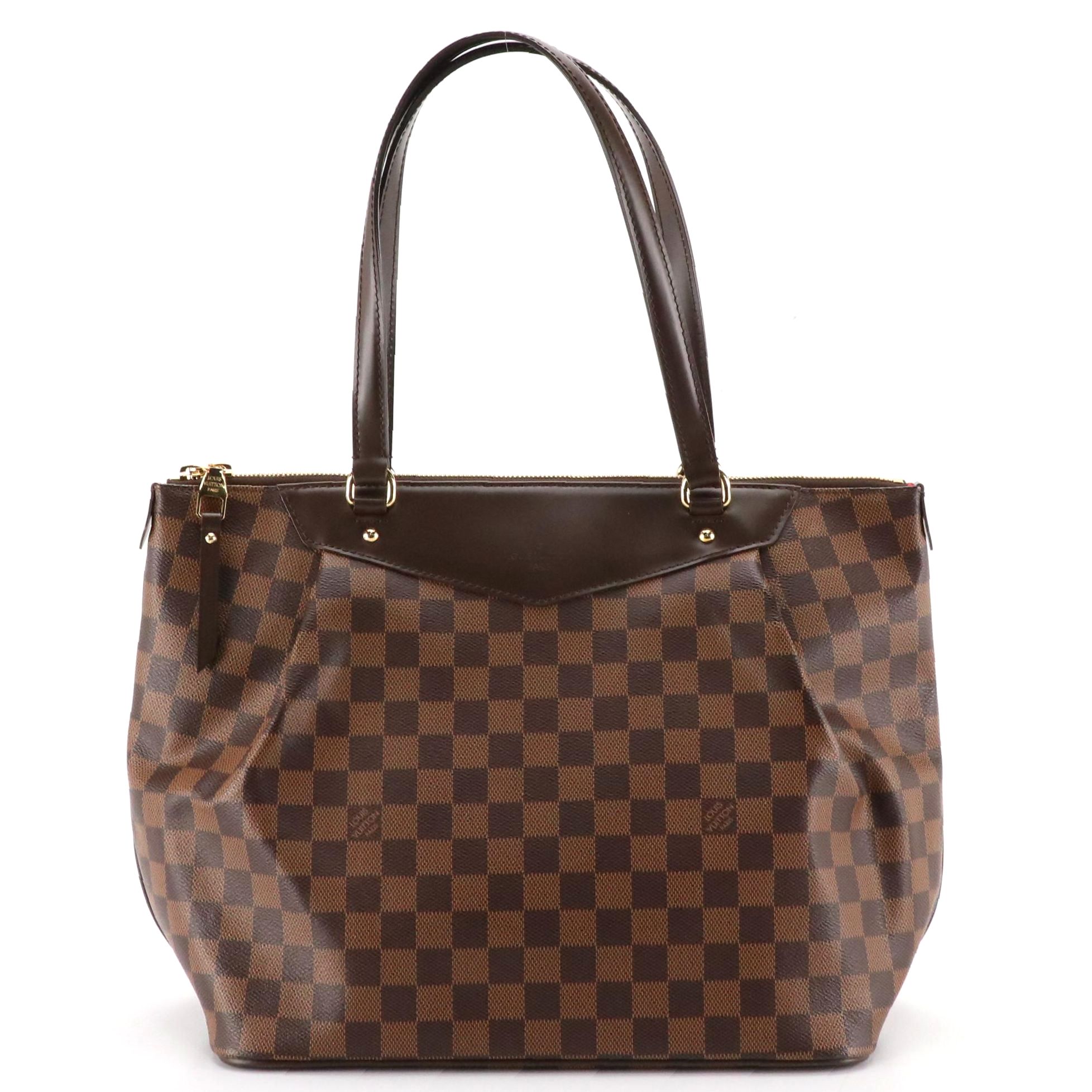 Louis Vuitton Westminster GM Shoulder Bag in Damier Ebene Canvas and Leather