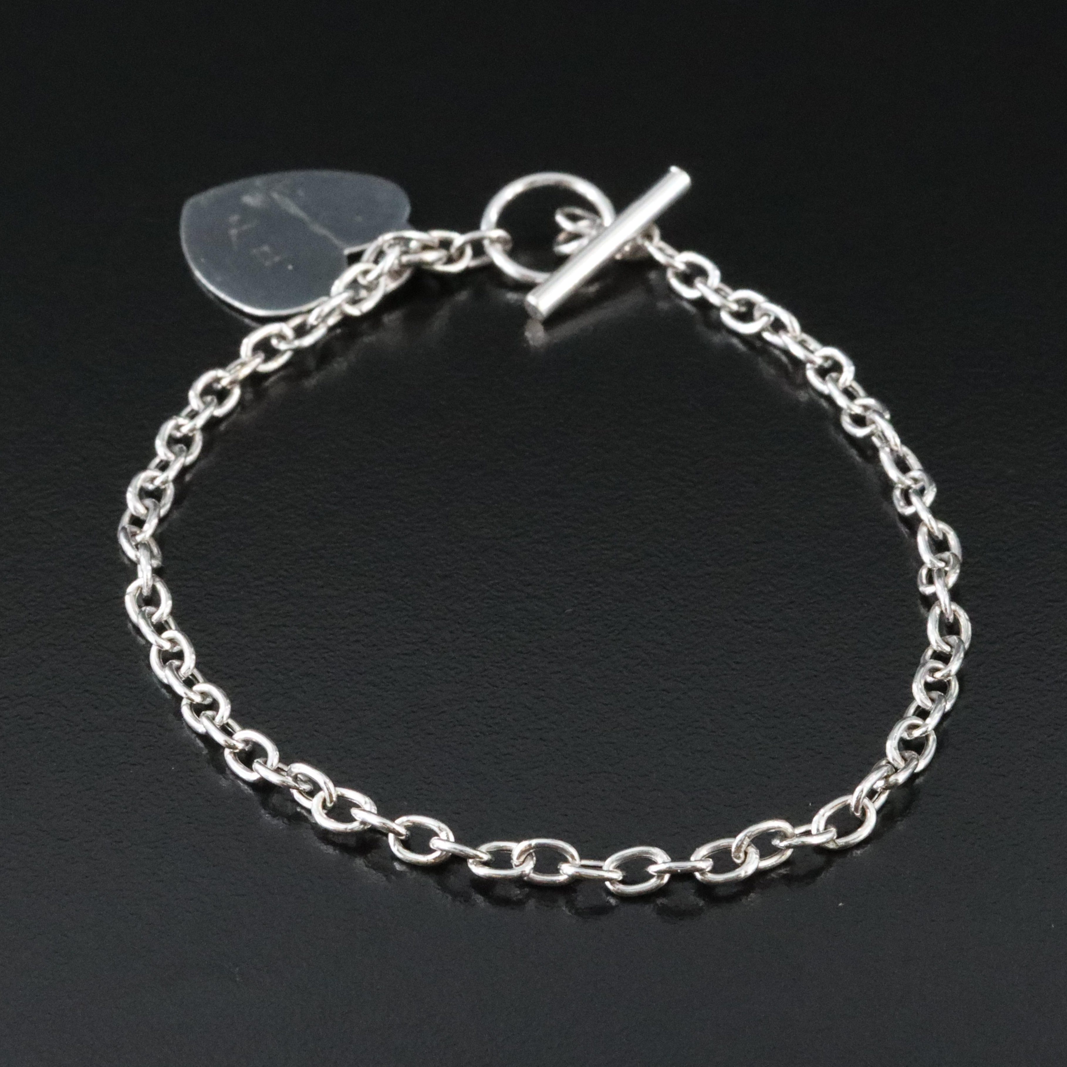14K Heart Charm Bracelet