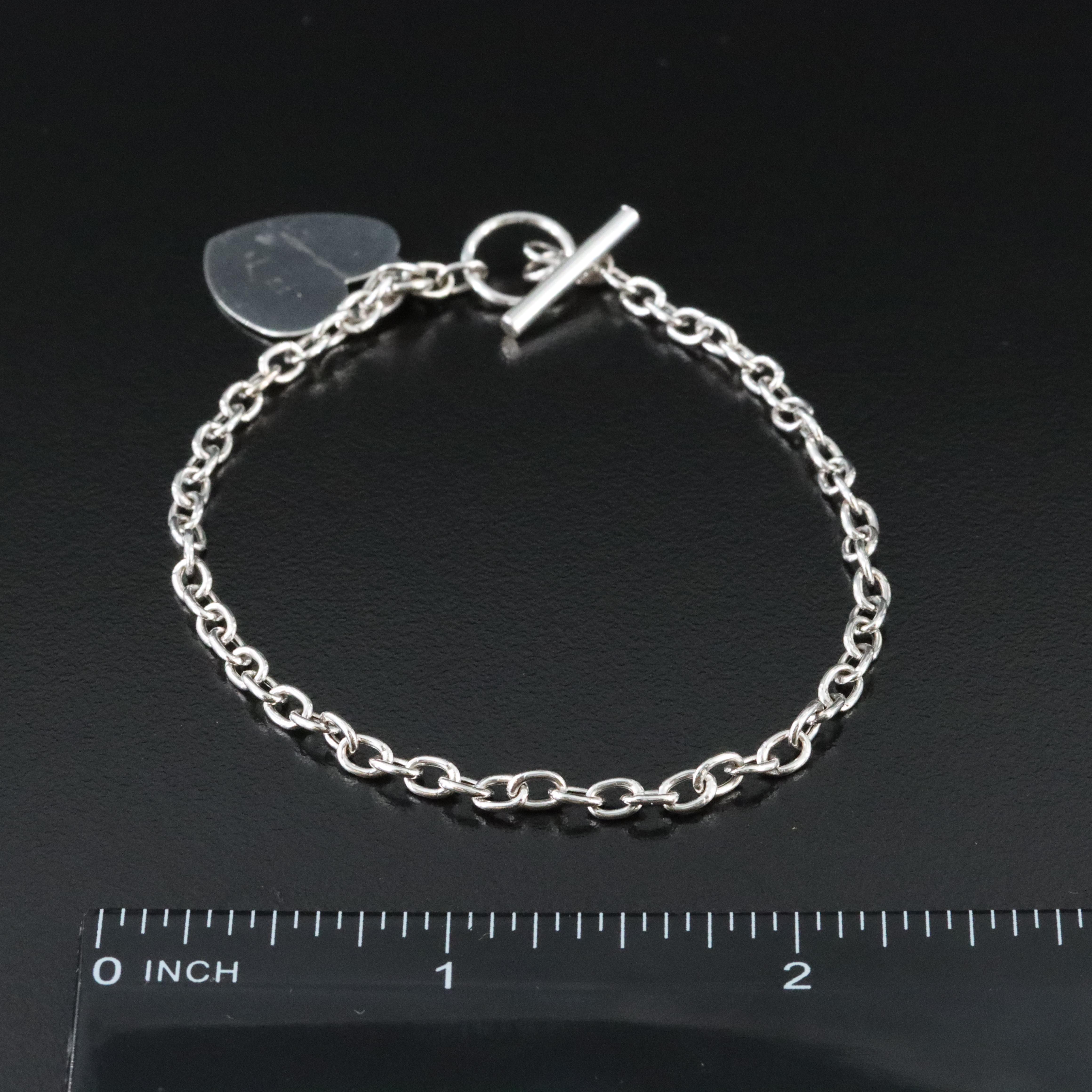 14K Heart Charm Bracelet