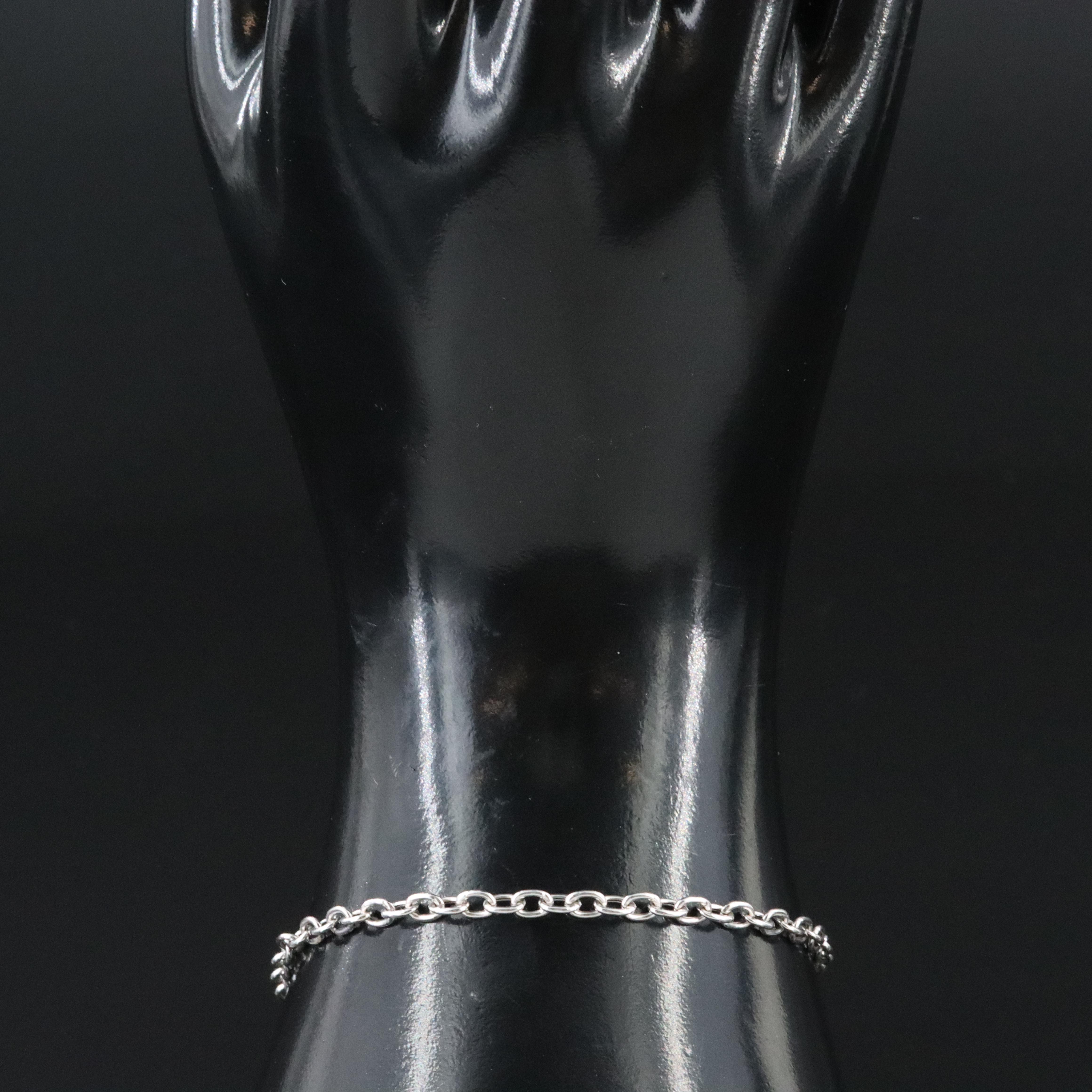 14K Heart Charm Bracelet