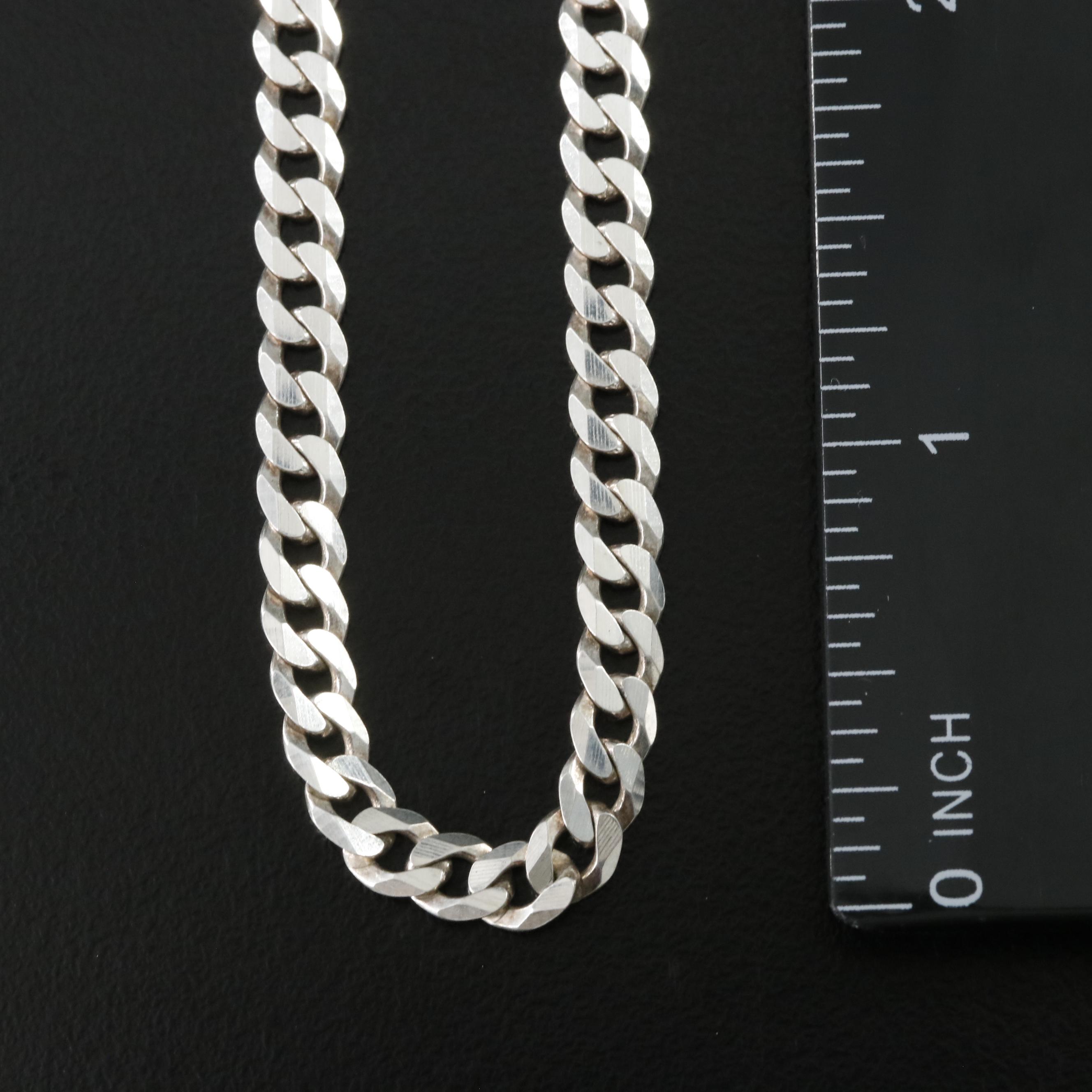 Sterling Curb Chain Necklace