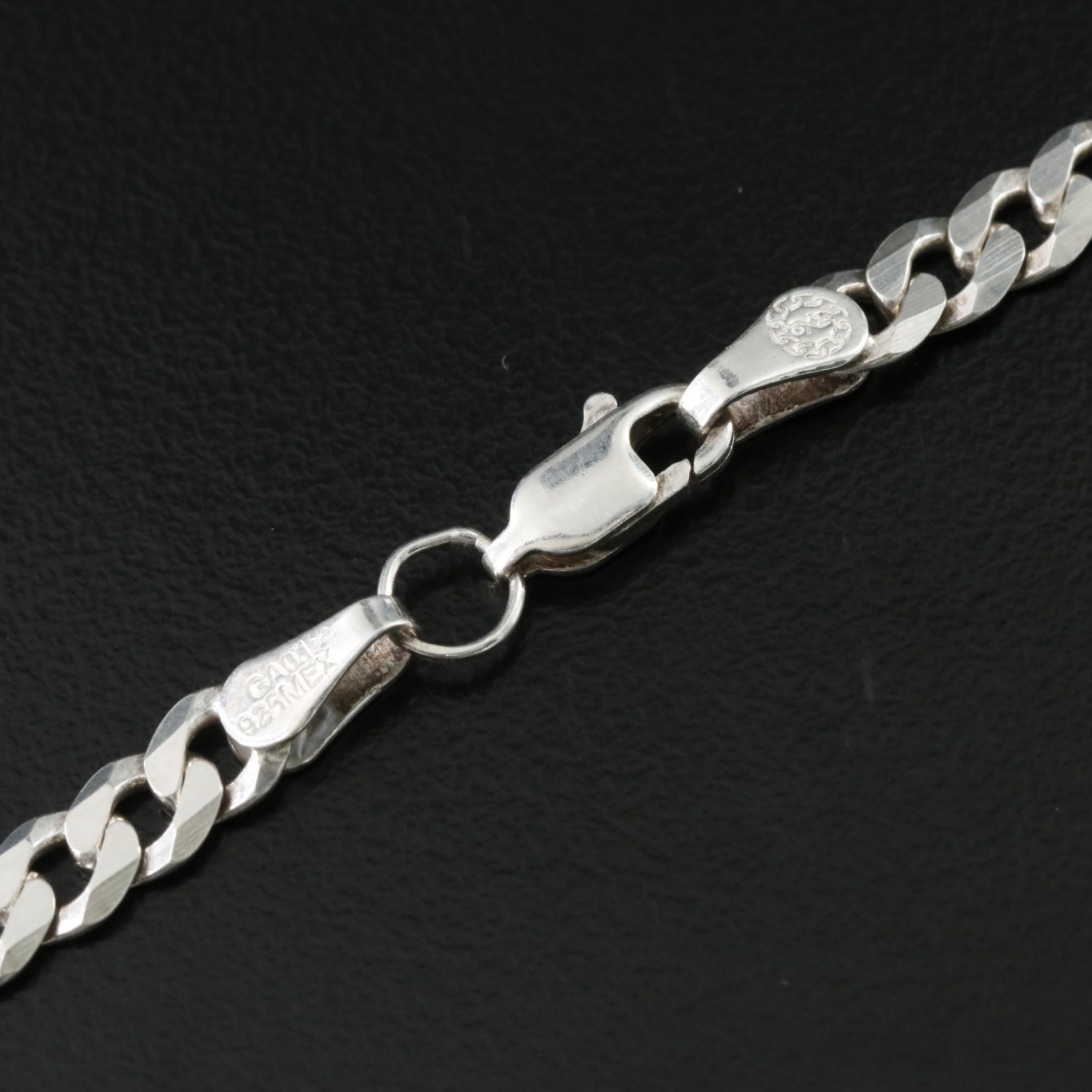 Sterling Curb Chain Necklace
