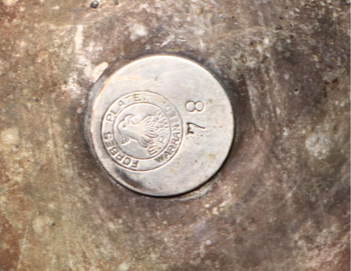 Victorian Style Repousse Genre Scene Tea Set and Other Silver Plate Trays