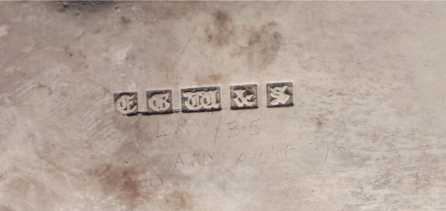 Victorian Style Repousse Genre Scene Tea Set and Other Silver Plate Trays