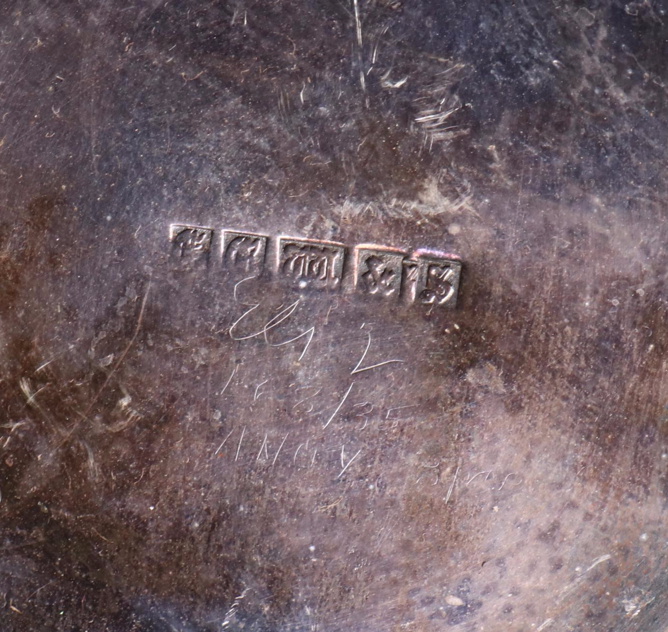 Victorian Style Repousse Genre Scene Tea Set and Other Silver Plate Trays