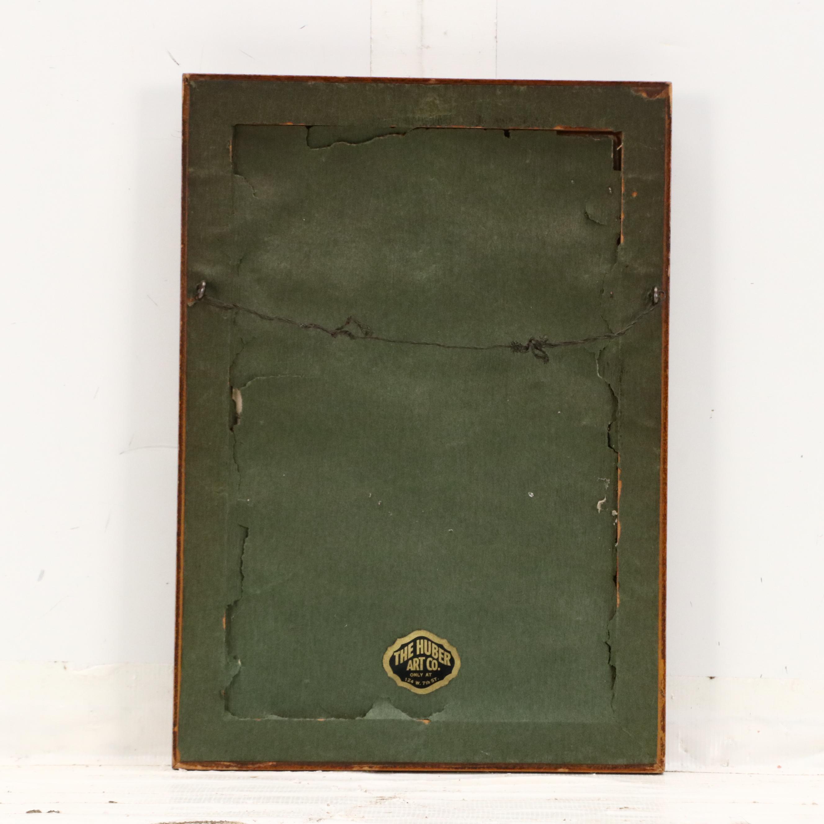 Joseph Engle Rural Landscape Oil Painting with River, Circa Late 19th Century