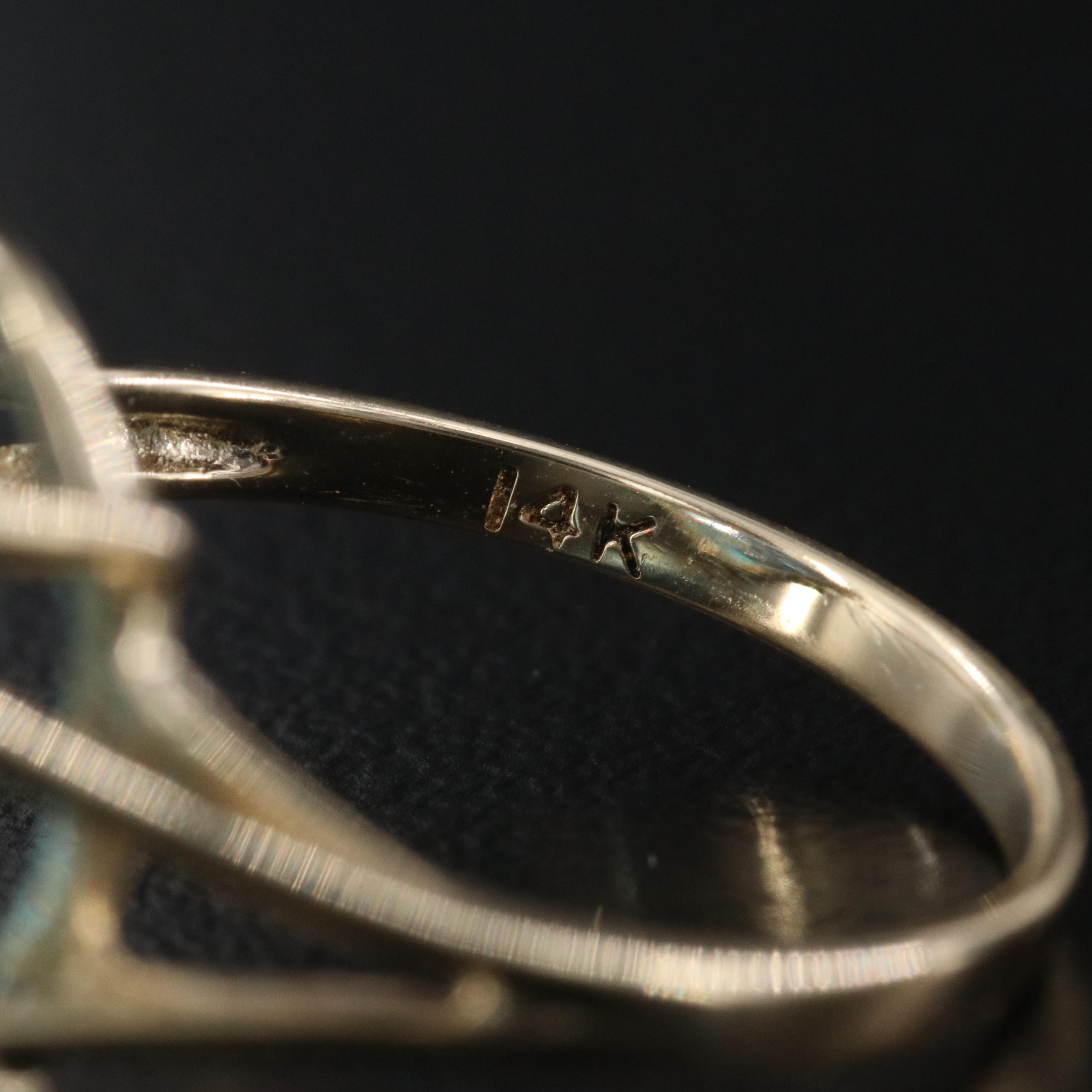 14K 10.33 CT Swiss Blue Topaz Ring