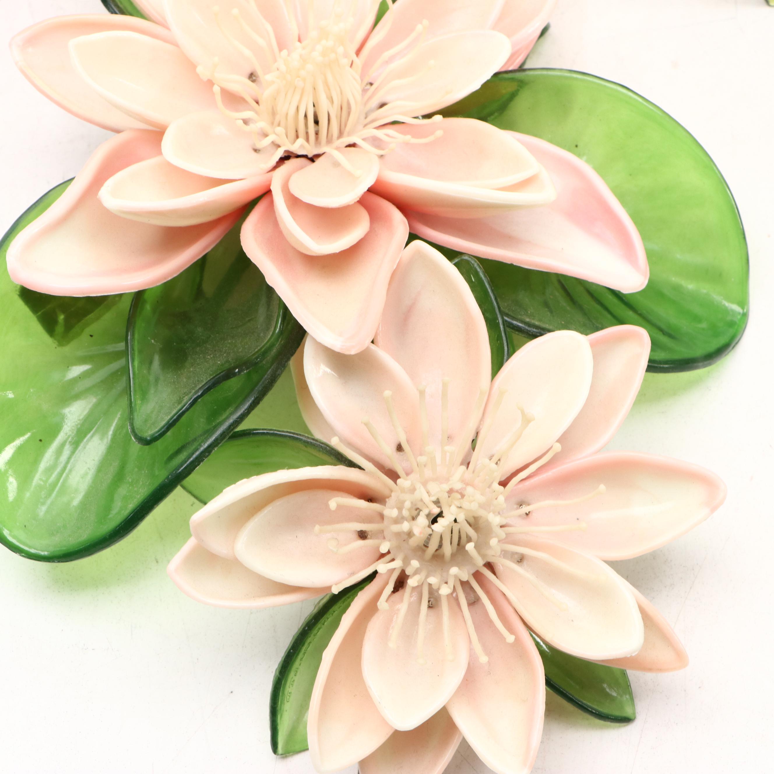 Joseph Markovits Resin Roses and Water Lily Figurines