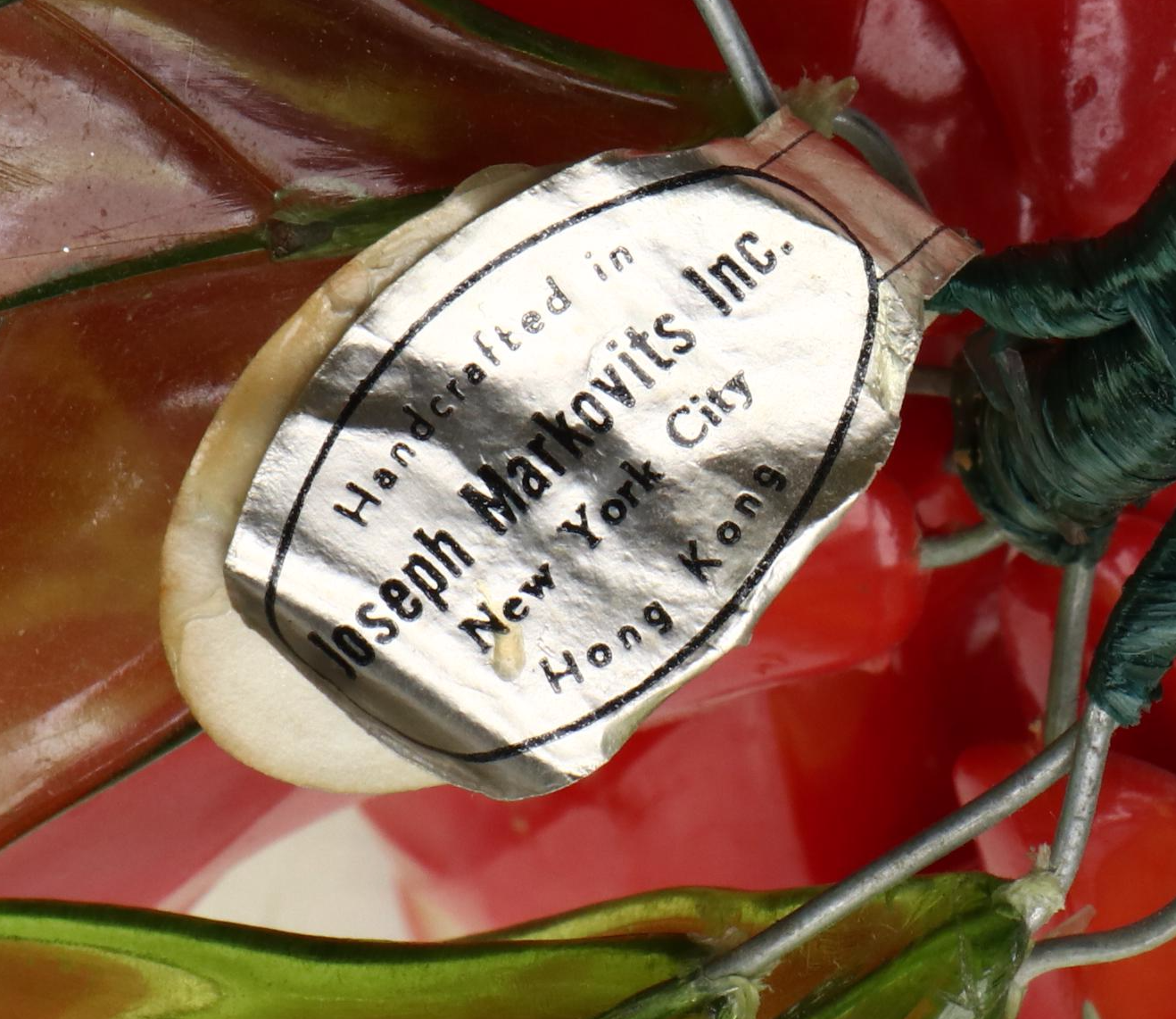 Joseph Markovits Resin Roses and Water Lily Figurines